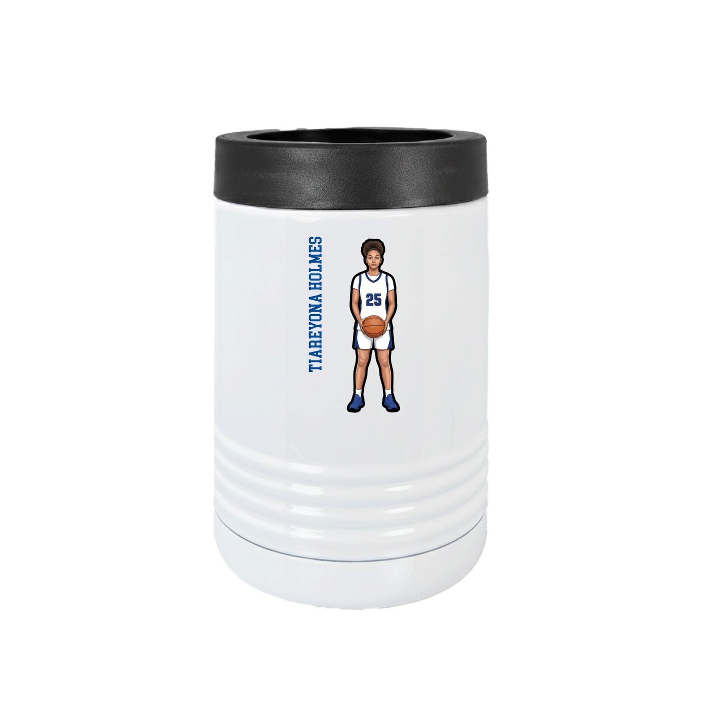 Beverage Holder — Name Vertical in White