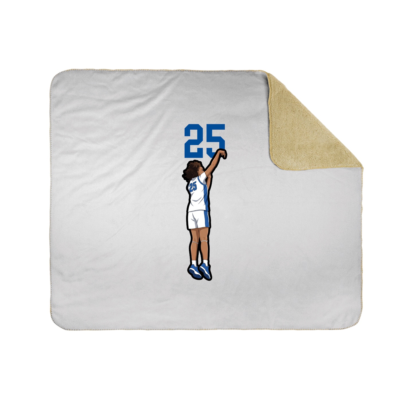 Throw Blanket — Number Top in White