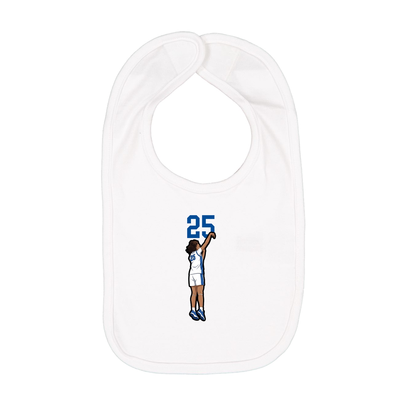 Infant Bib — Number Top in White