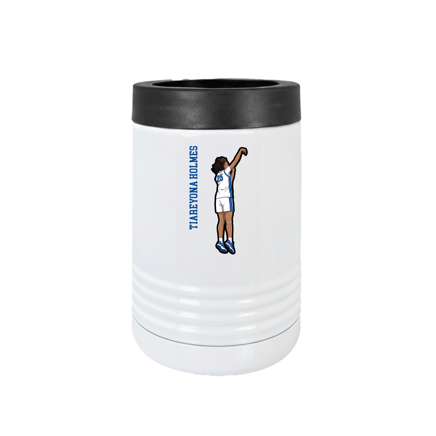 Beverage Holder — Name Vertical in White