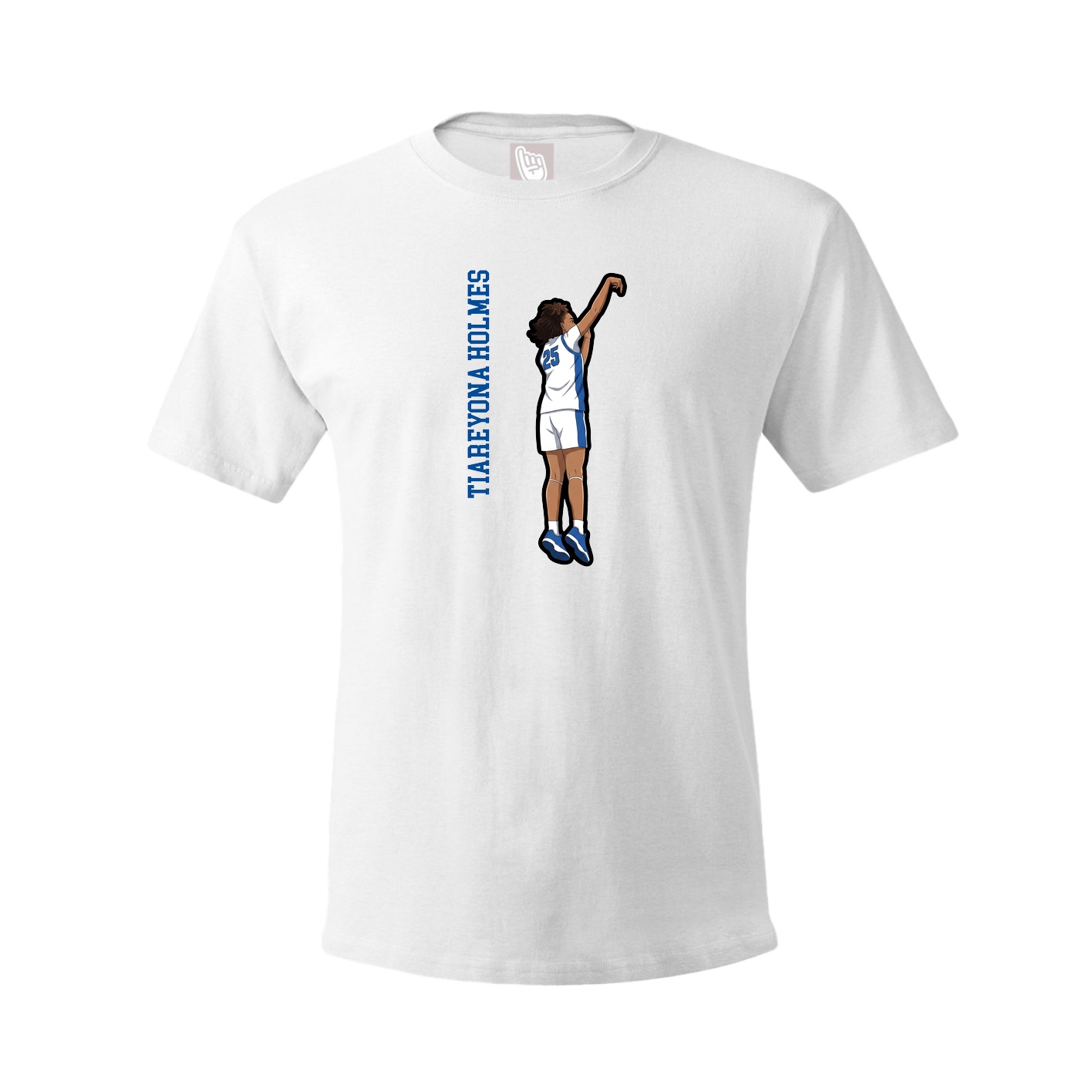 Youth Tee — Name Vertical in White