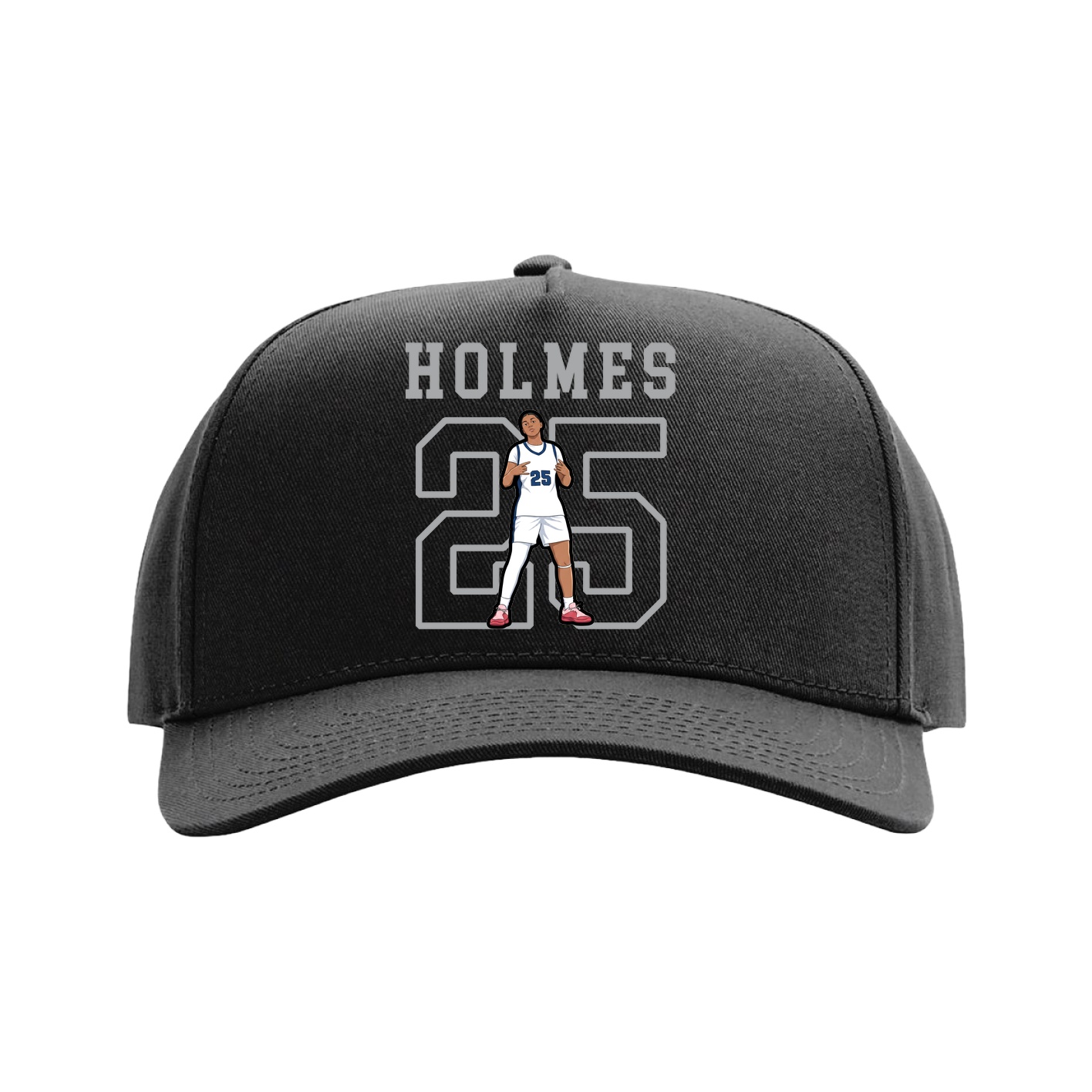 Full Fabric Five-Panel Champ Cap — Shirsey in Black