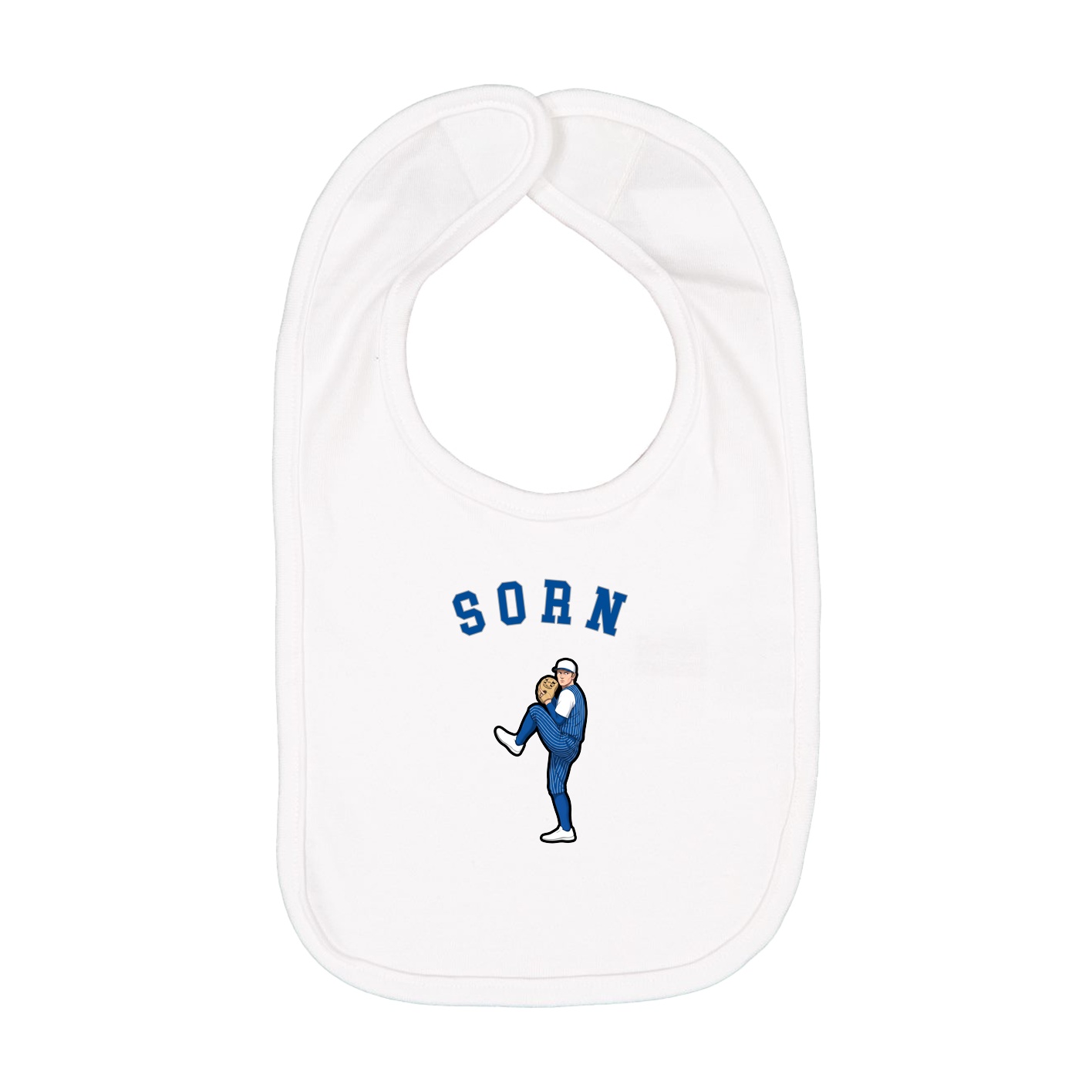 Infant Bib — Shirsey Arch in White