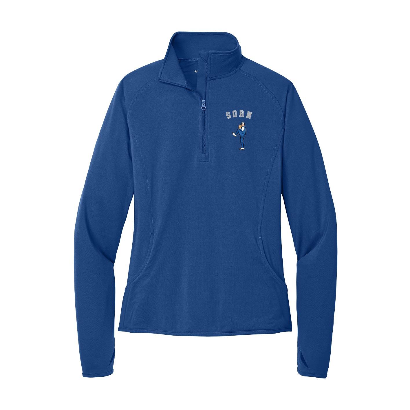 Women's Q-Zip Pullover — Shirsey Arch in Royal