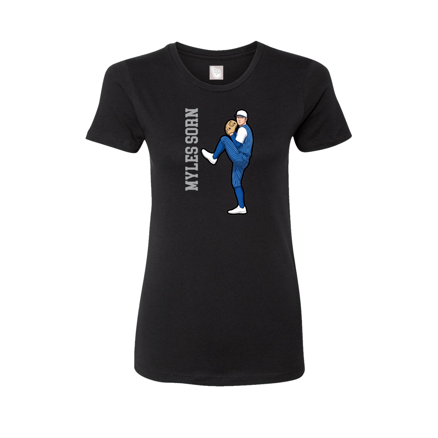 Womens Tee — Name Vertical in Black