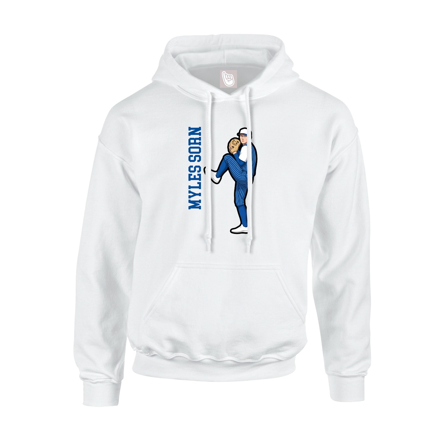 Hoodie — Name Vertical in White