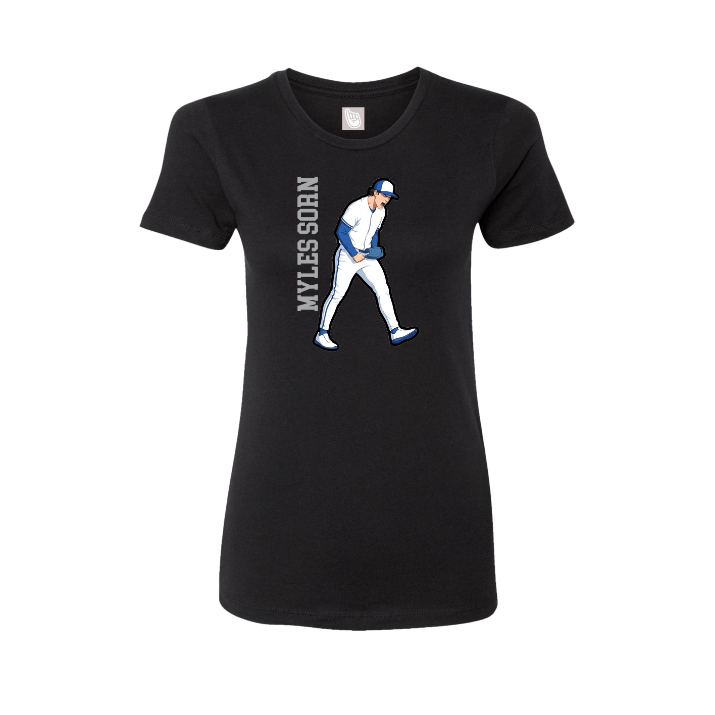 Womens Tee — Name Vertical in Black