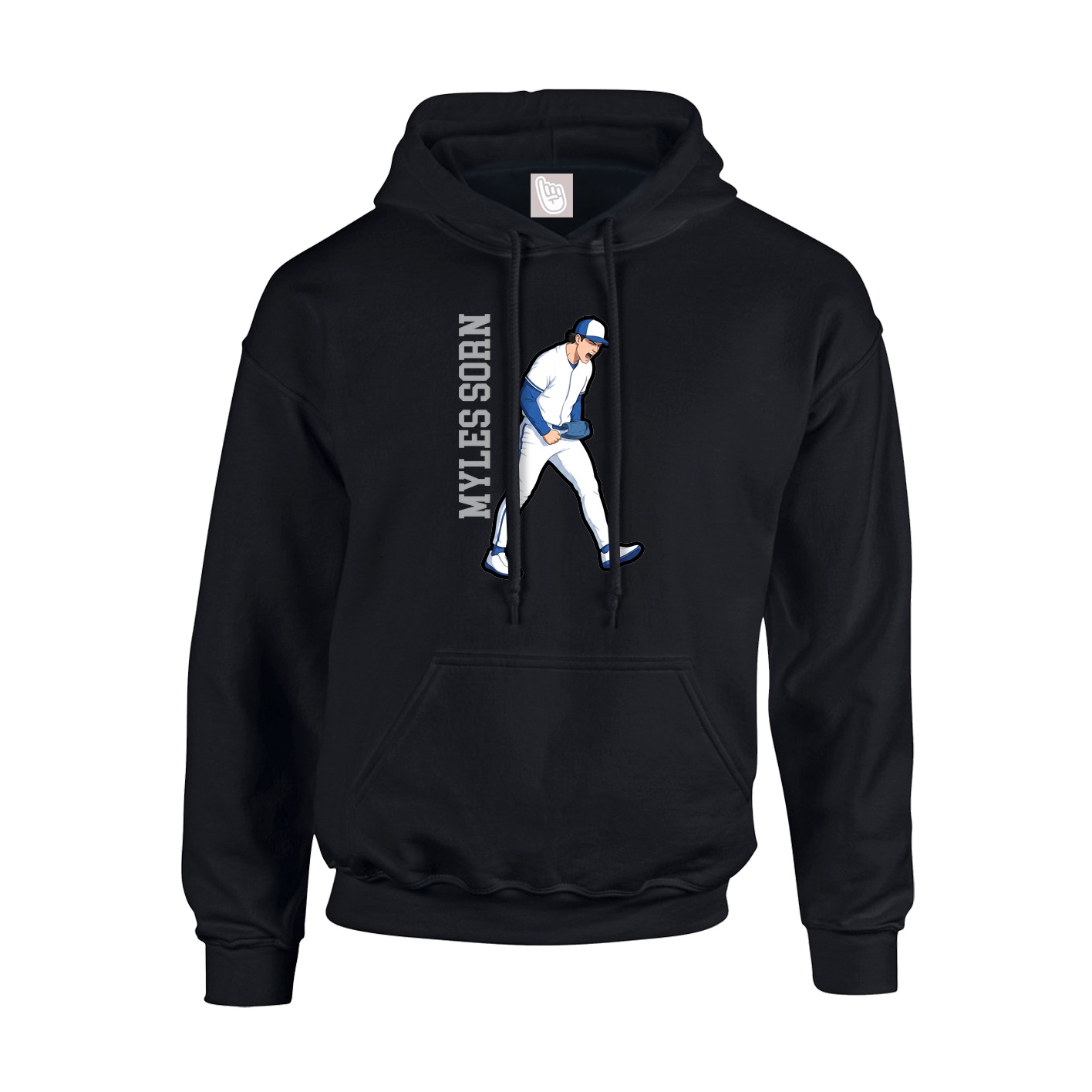 Youth Hoodie — Name Vertical in Black