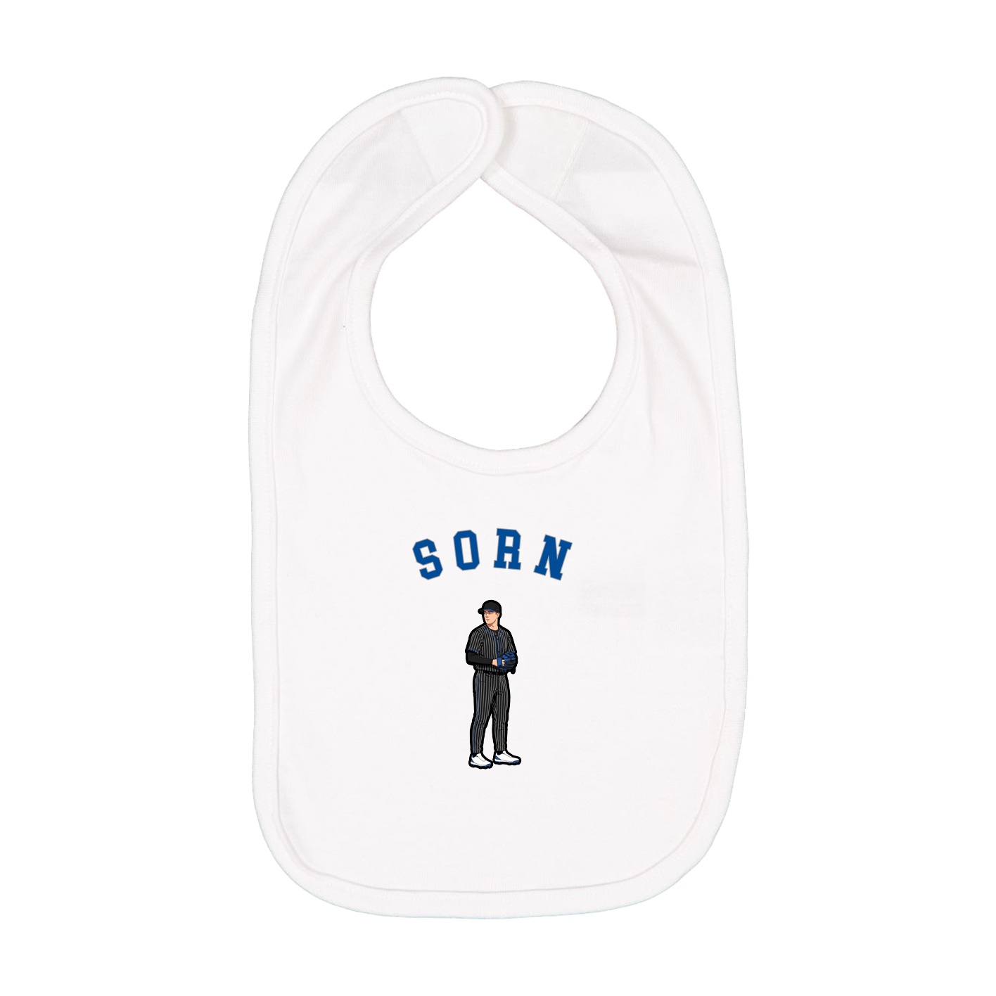 Infant Bib — Shirsey Arch in White