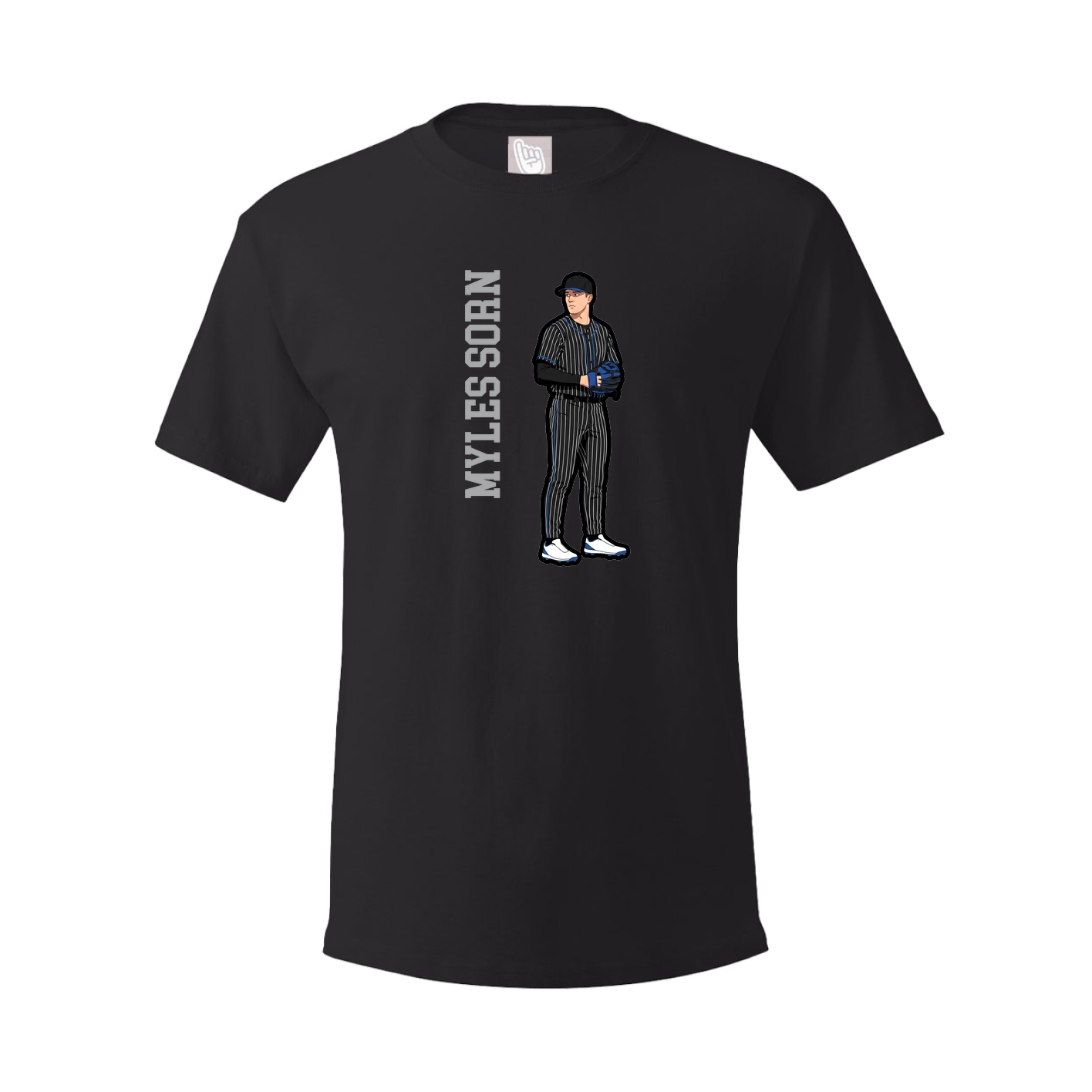 Youth Tee — Name Vertical in Black