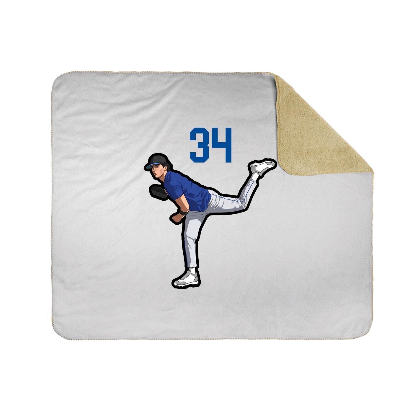 Throw Blanket — Number Top in White