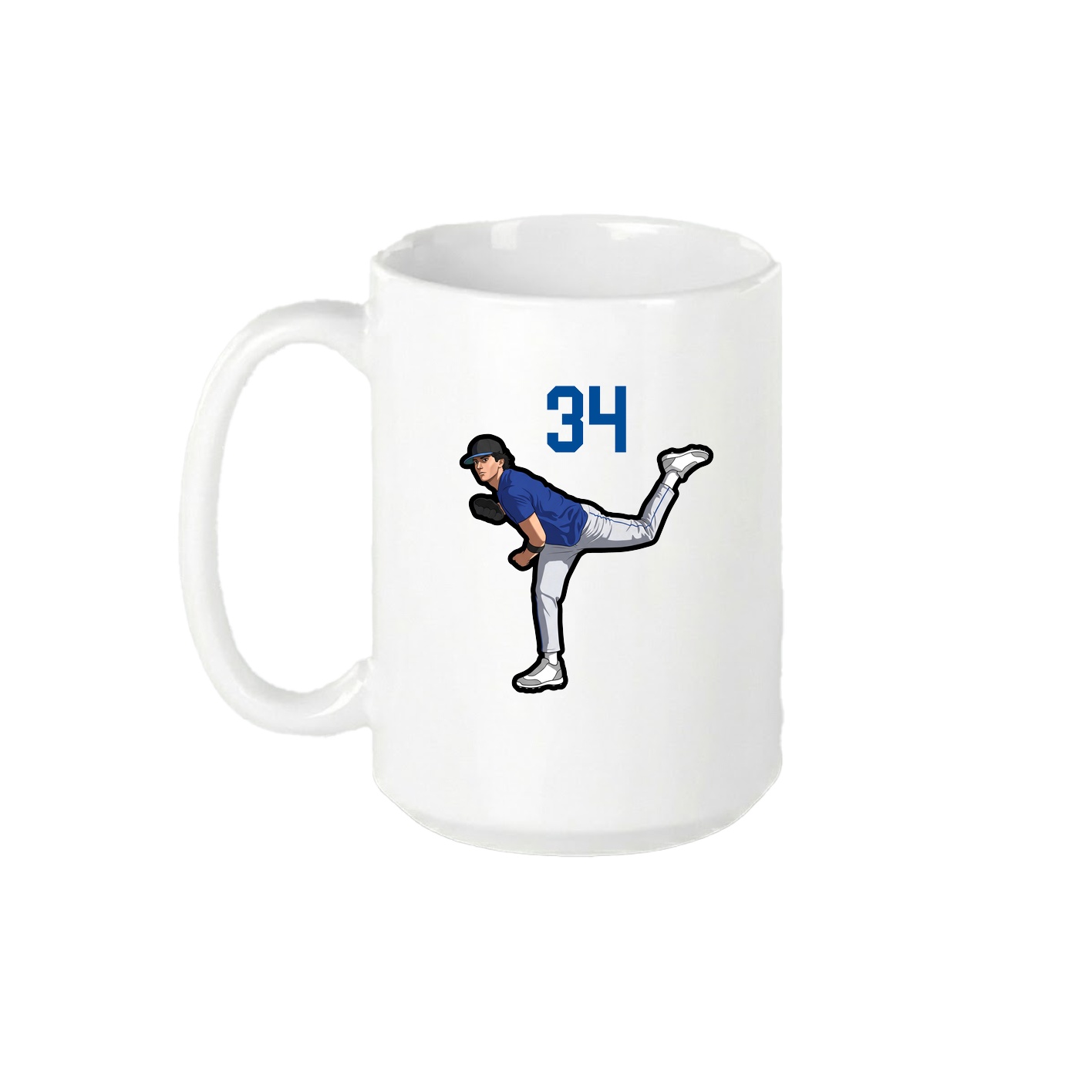 15oz Coffee Mug — Number Top in White