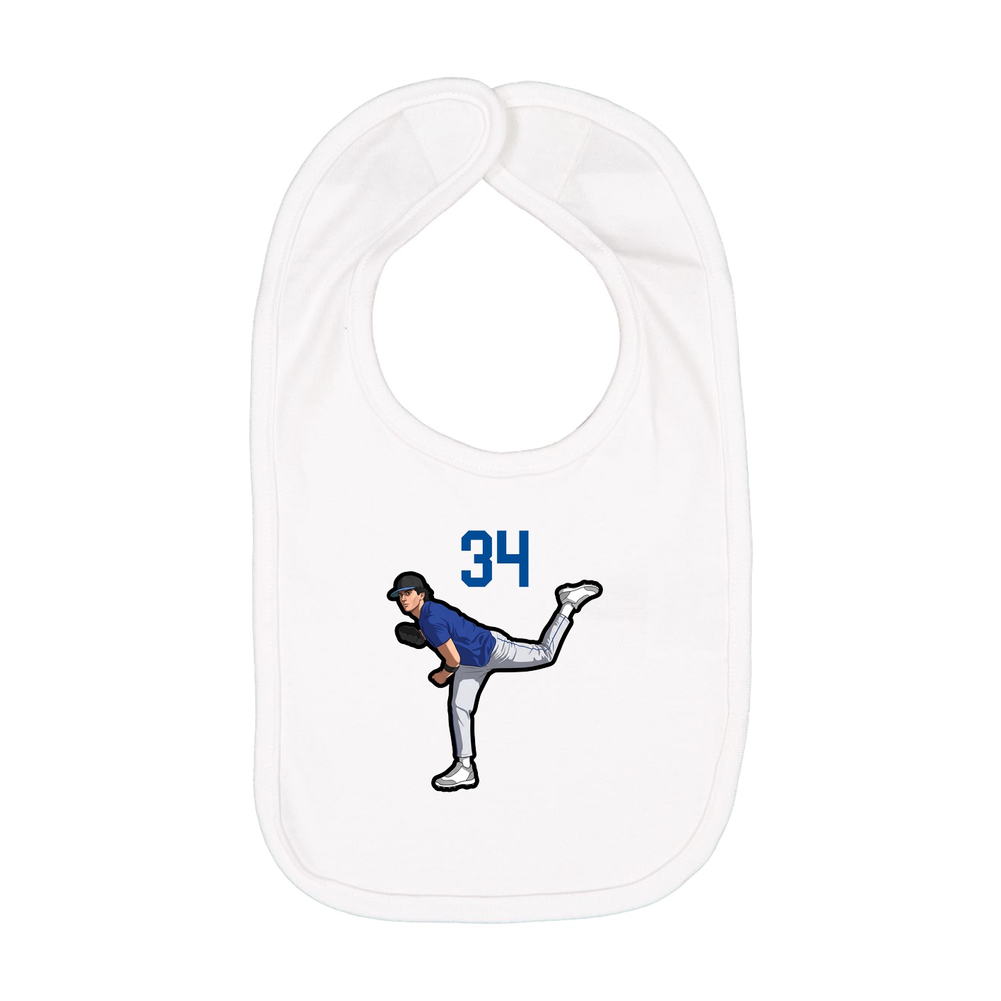 Infant Bib — Number Top in White