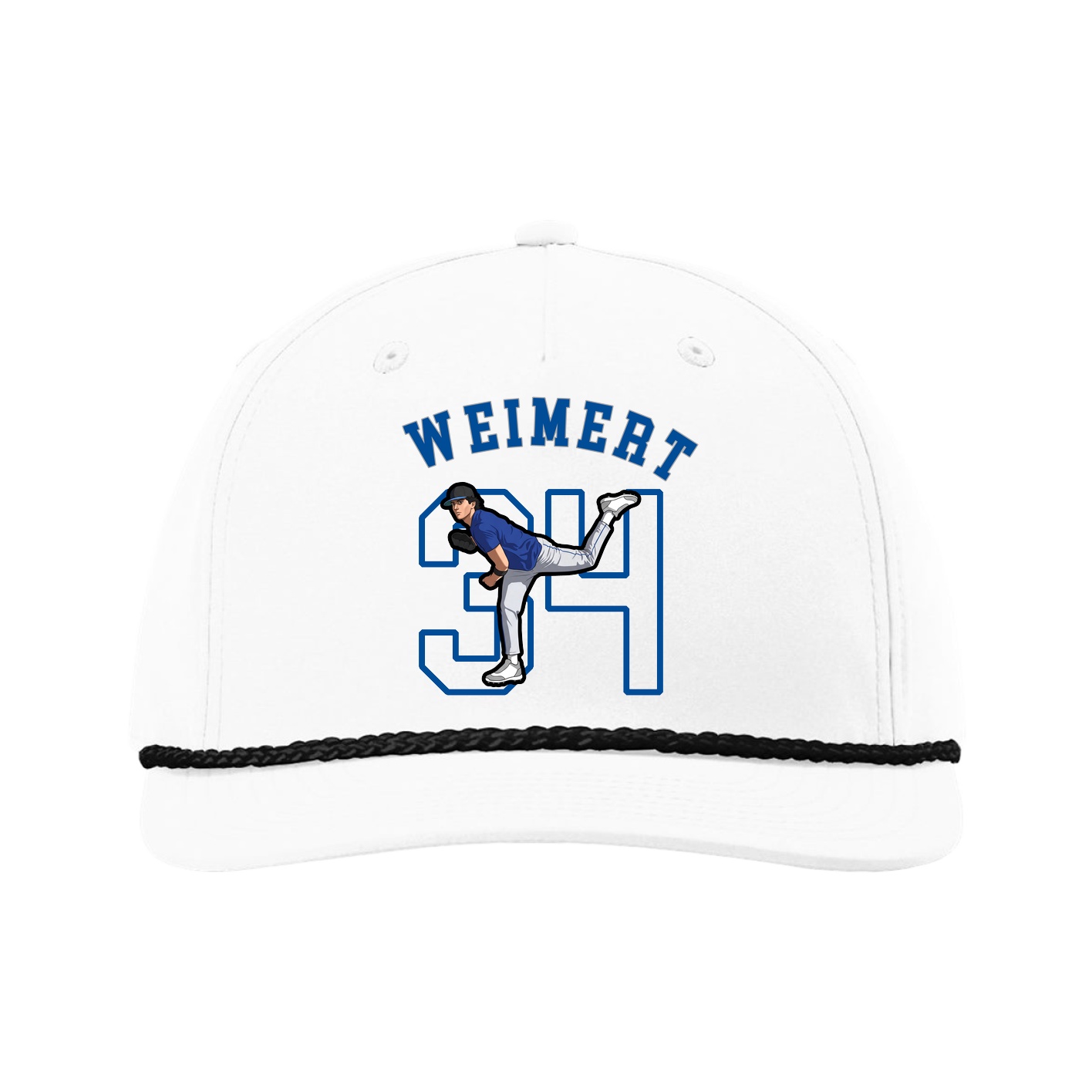 Five-Panel Classic Rope Cap — Shirsey Arch in White
