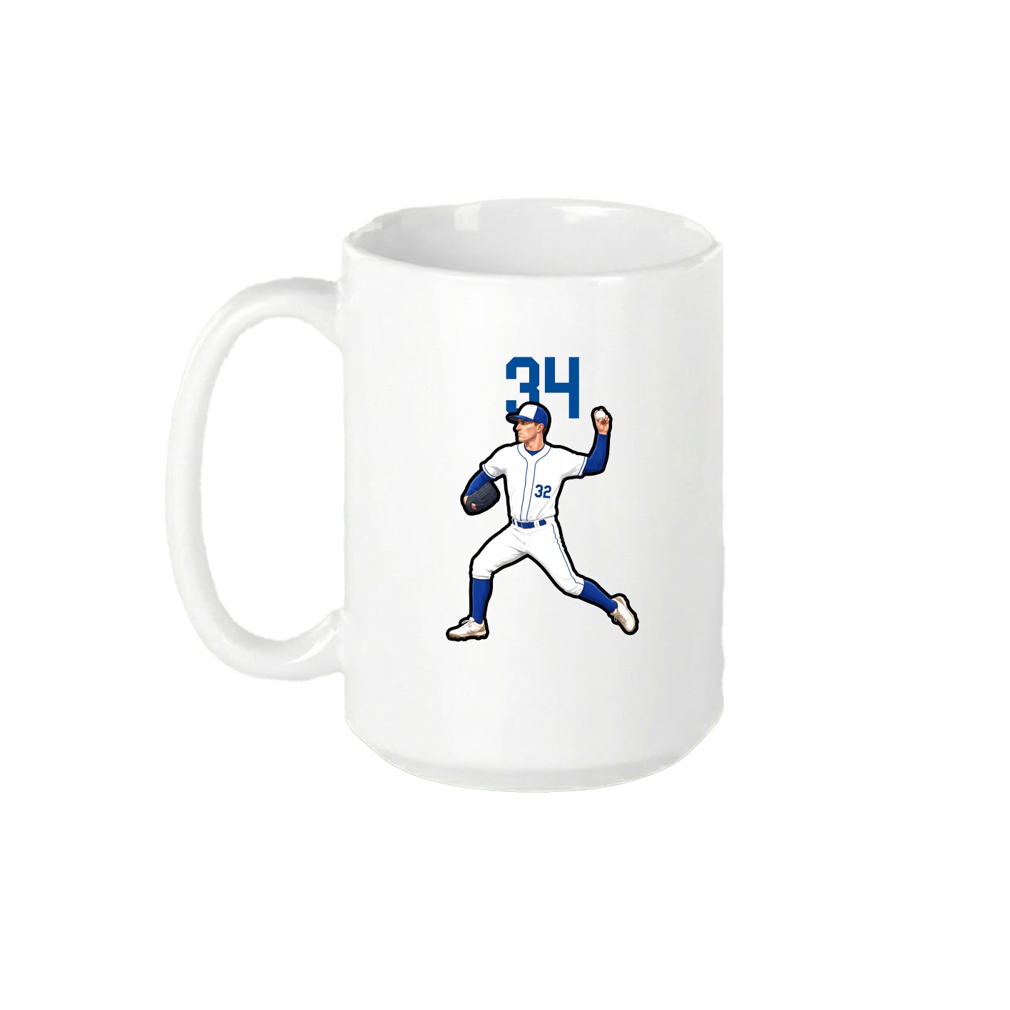 15oz Coffee Mug — Number Top in White