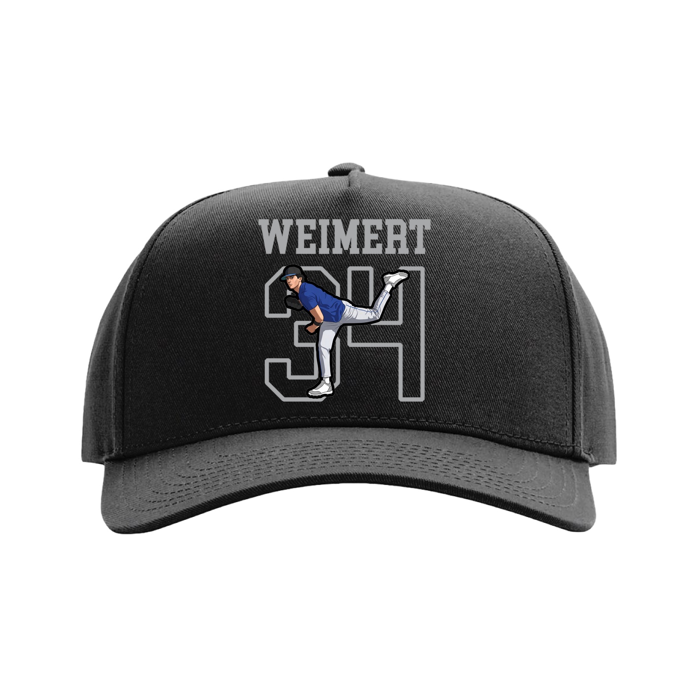 Full Fabric Five-Panel Champ Cap — Shirsey in Black