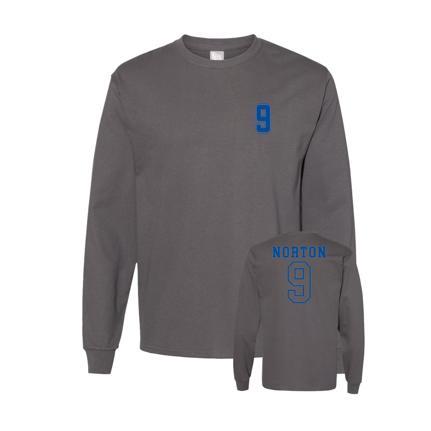Long Sleeve Tee — Chest Back in Grey