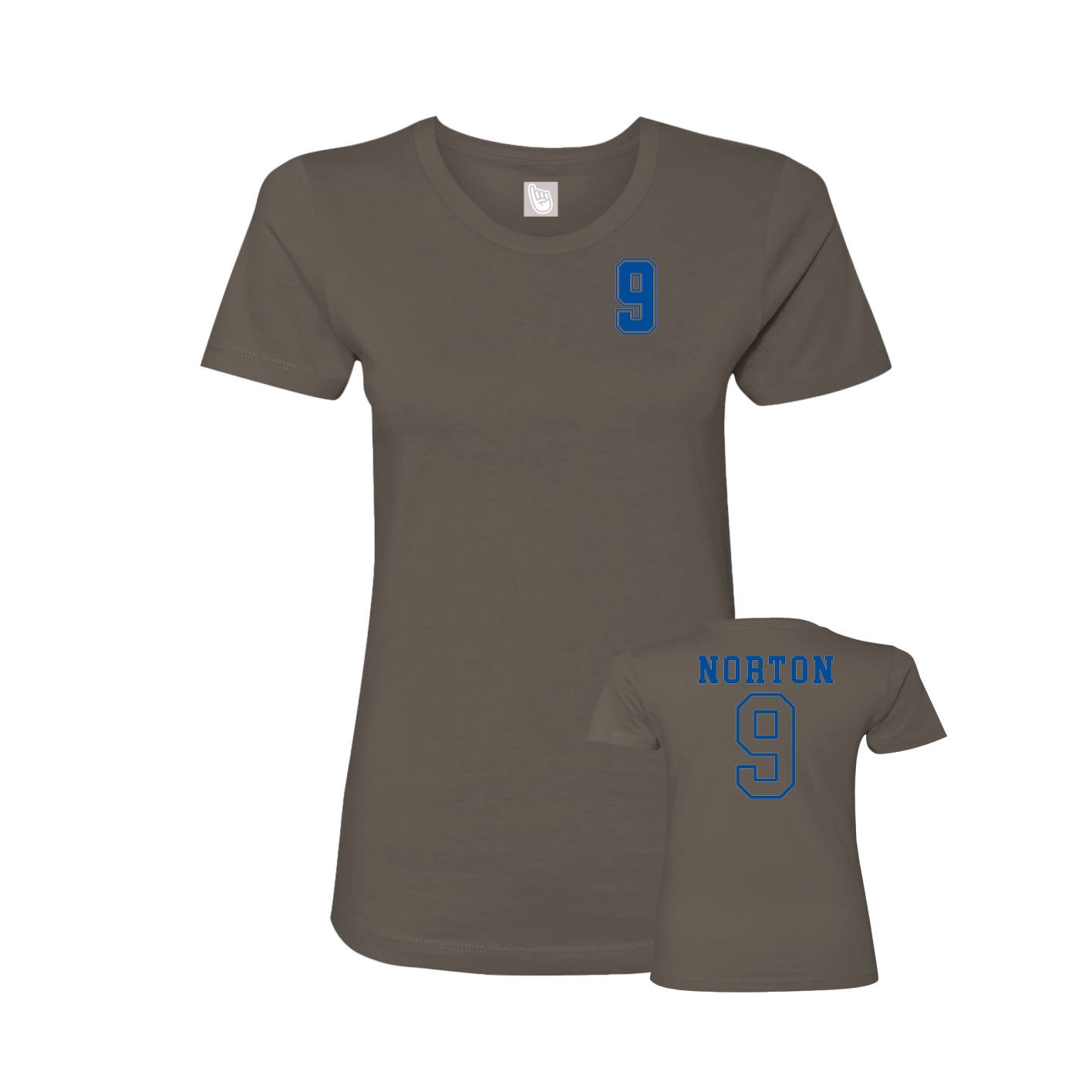Womens Tee — Chest Back in Grey