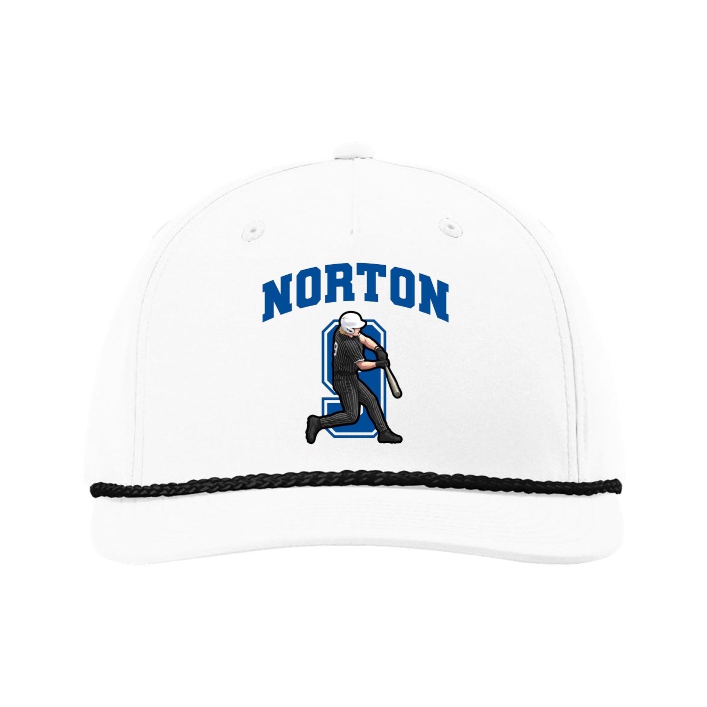 Five-Panel Classic Rope Cap — Number in White