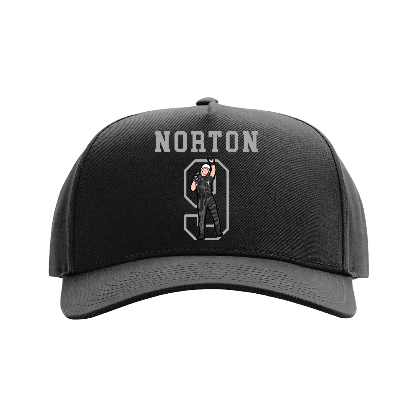 Full Fabric Five-Panel Champ Cap — Shirsey in Black