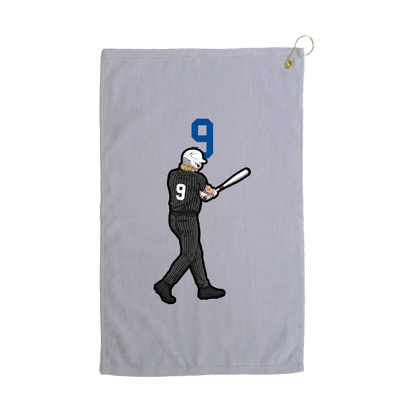 Golf Towel — Number Top in Grey
