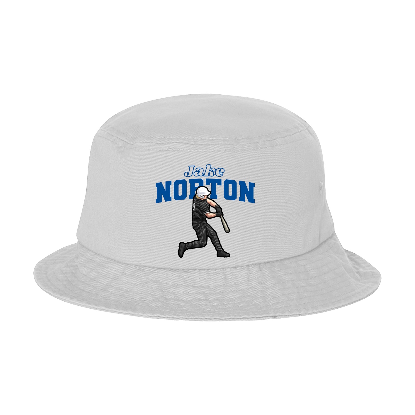 Bucket Cap — Name Arch in White