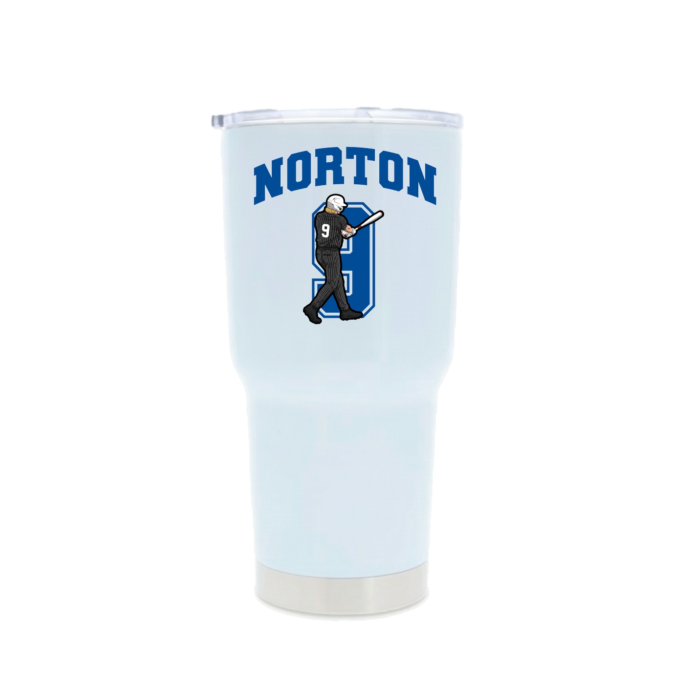 30oz Stainless Steel Tumbler — Number in White