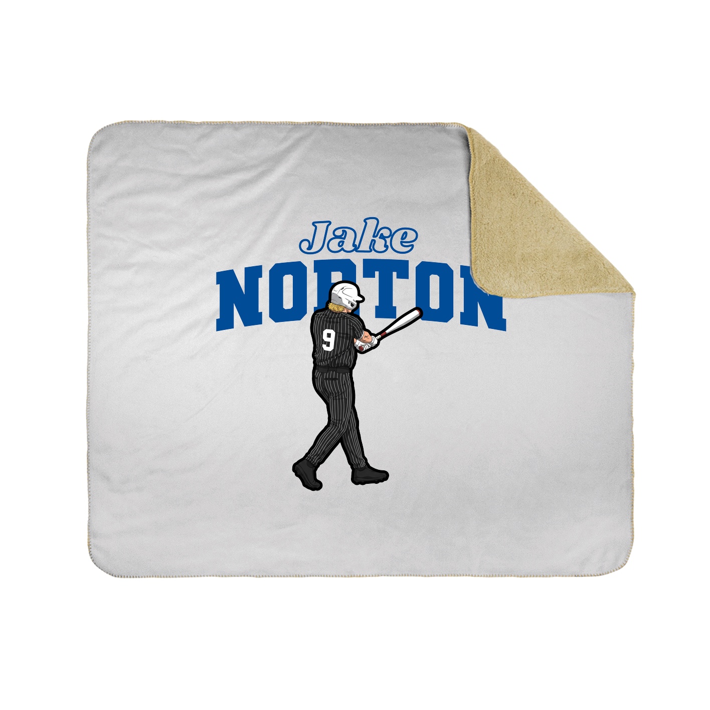 Throw Blanket — Name Arch in White