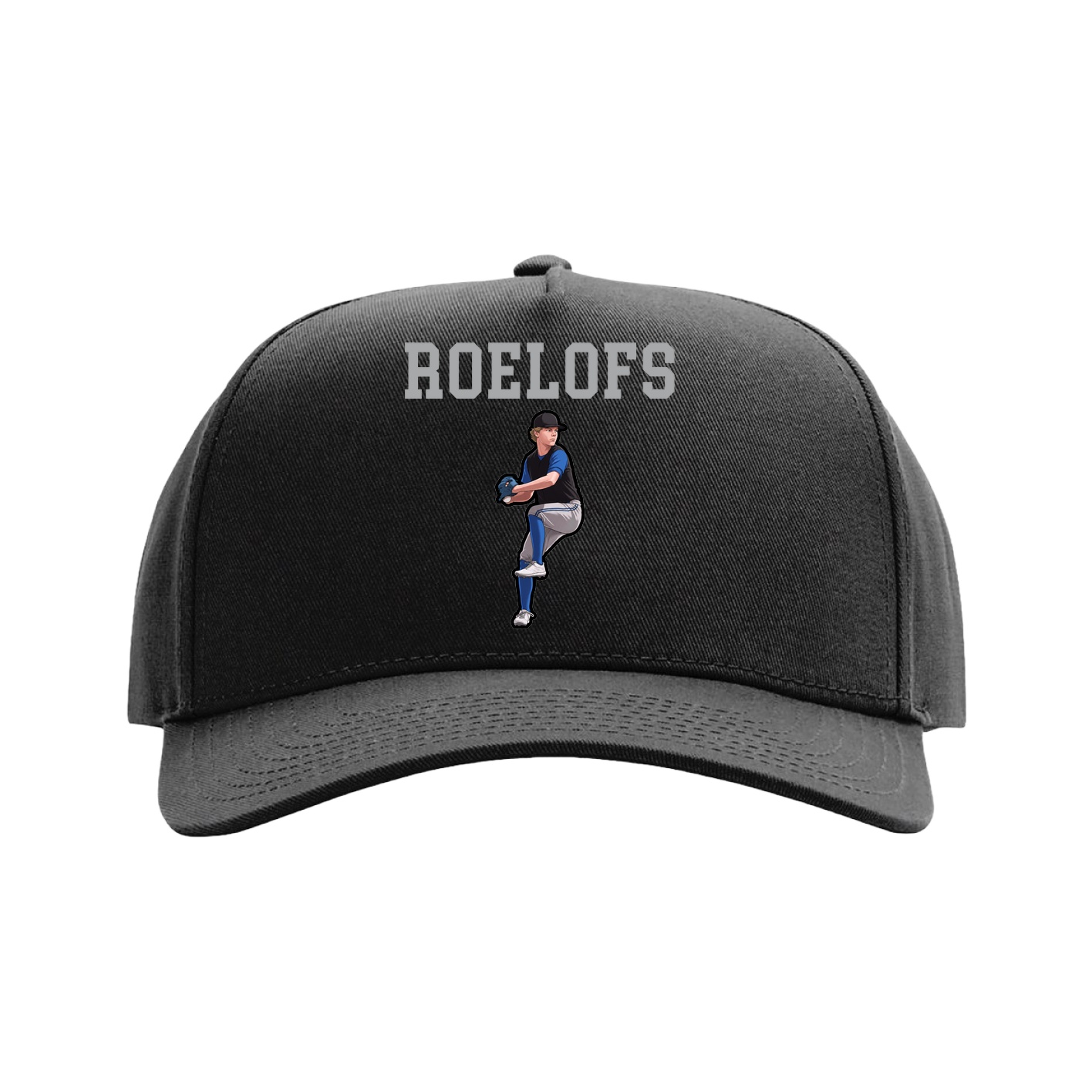 Full Fabric Five-Panel Champ Cap — Shirsey in Black
