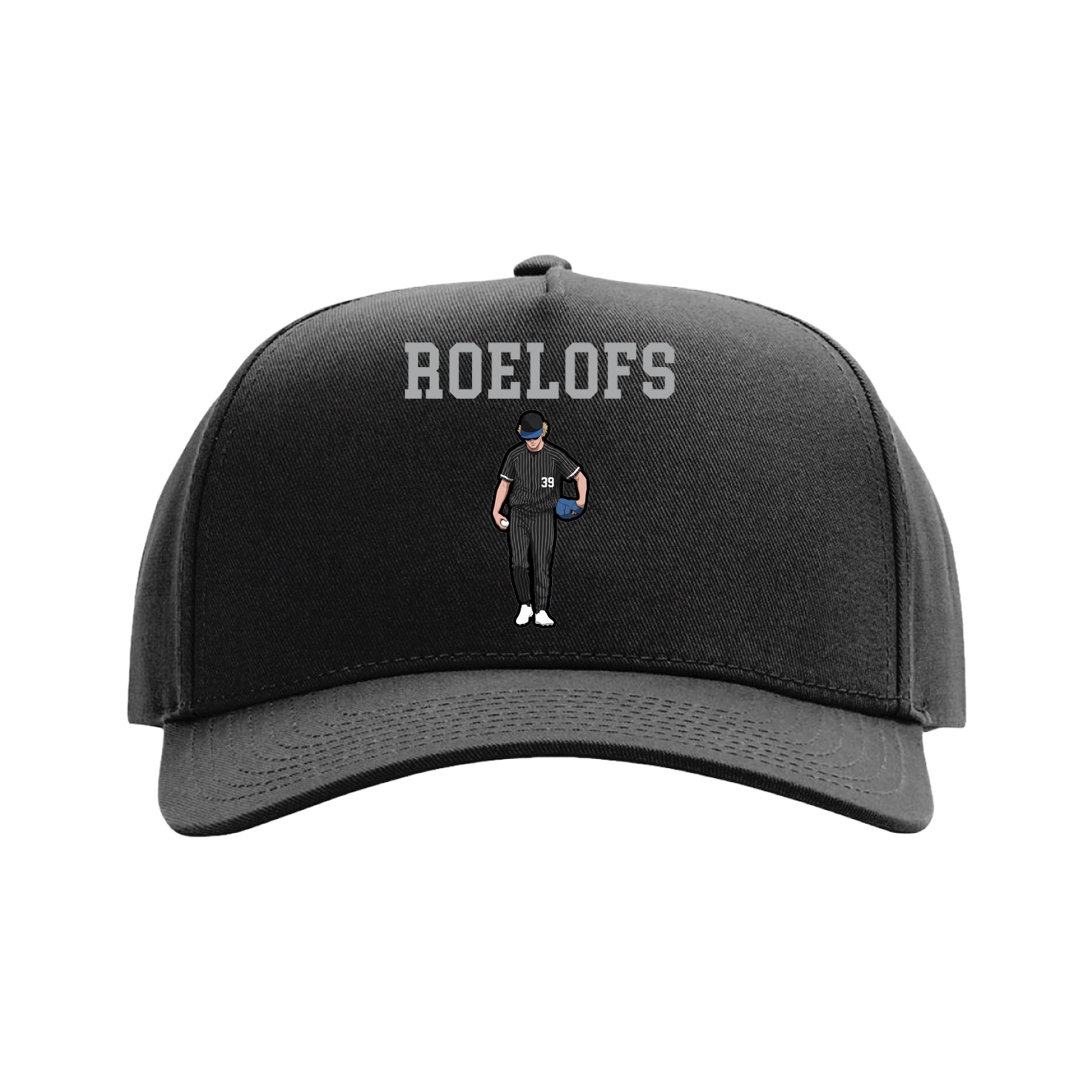 Full Fabric Five-Panel Champ Cap — Shirsey in Black