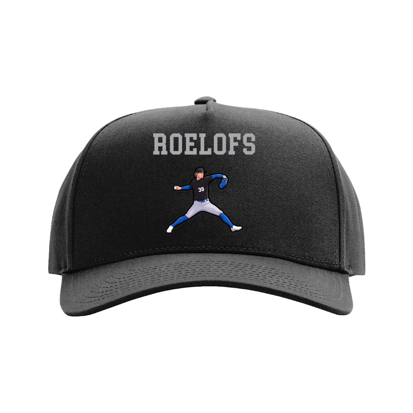 Full Fabric Five-Panel Champ Cap — Shirsey in Black