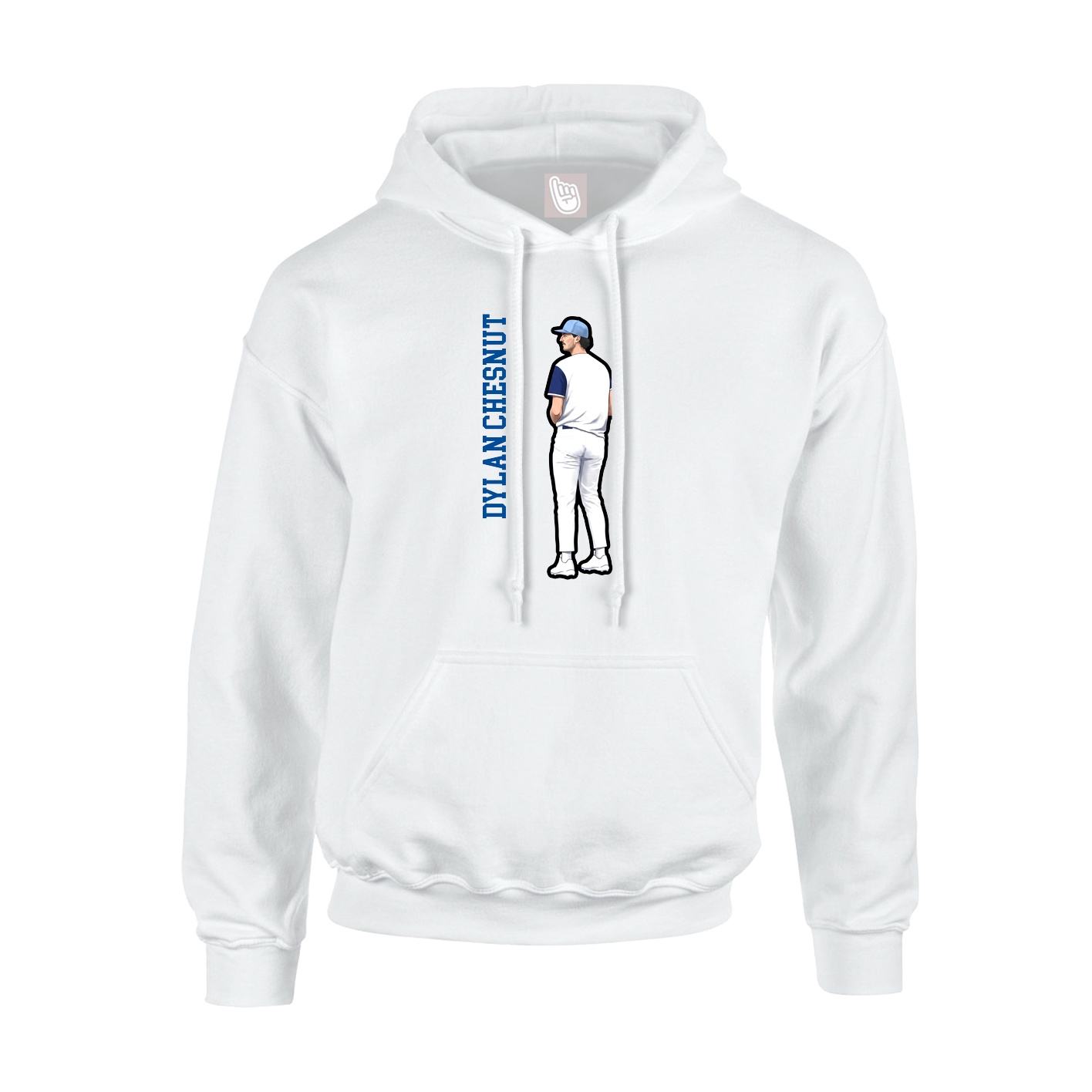 Hoodie — Name Vertical in White