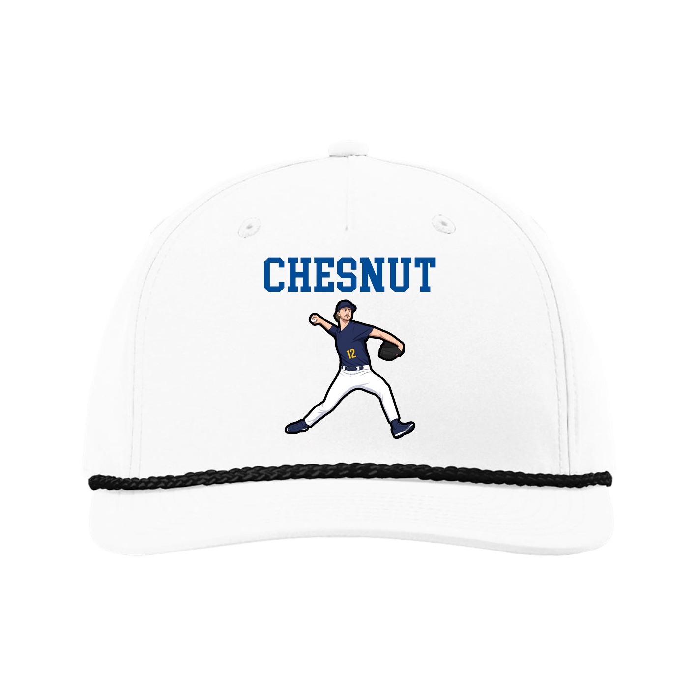 Five-Panel Classic Rope Cap — Shirsey in White