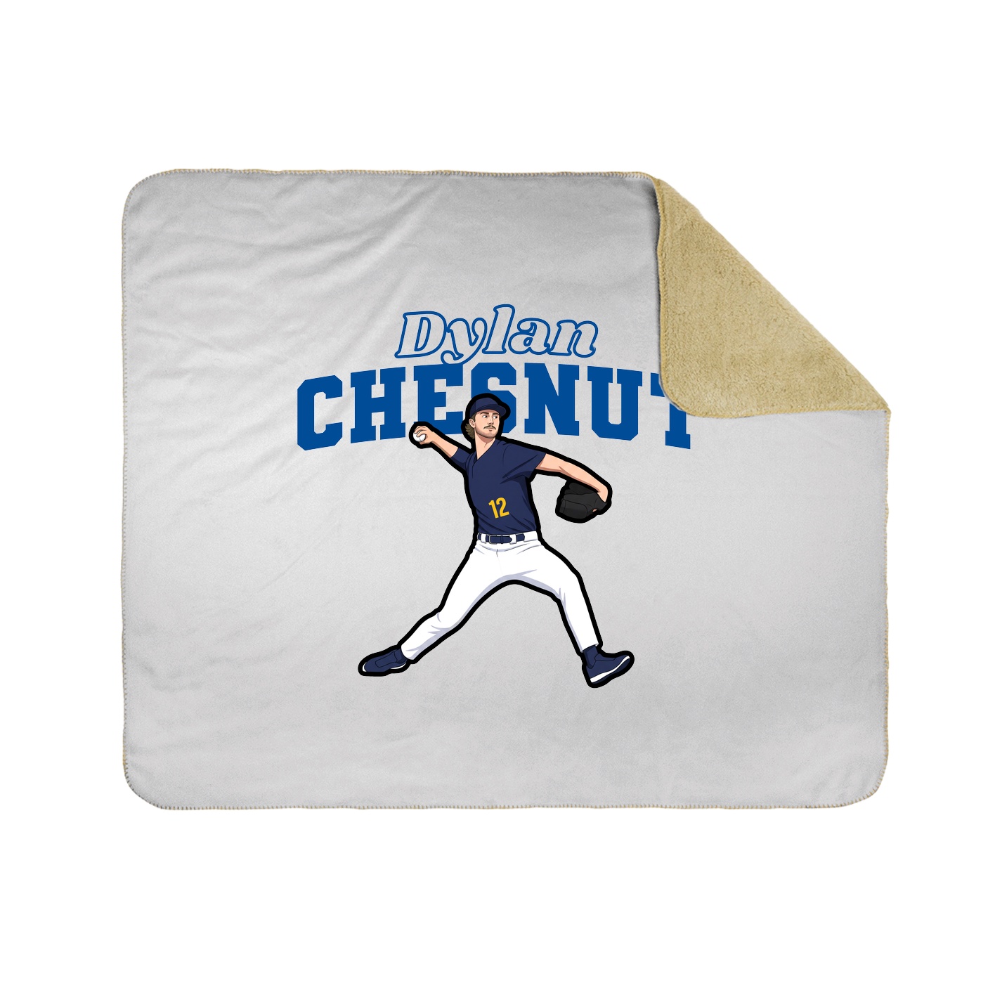 Throw Blanket — Name Arch in White