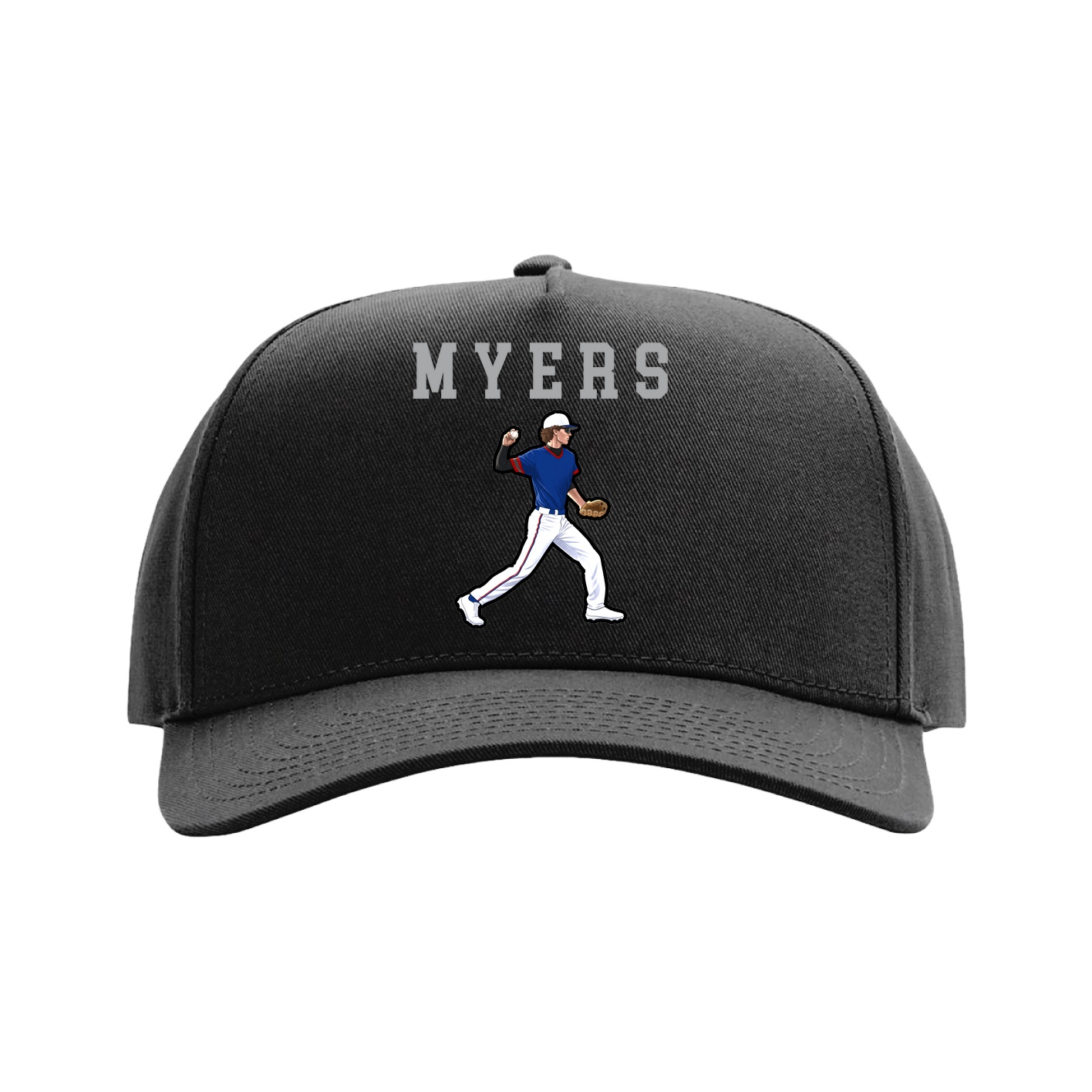 Full Fabric Five-Panel Champ Cap — Shirsey in Black