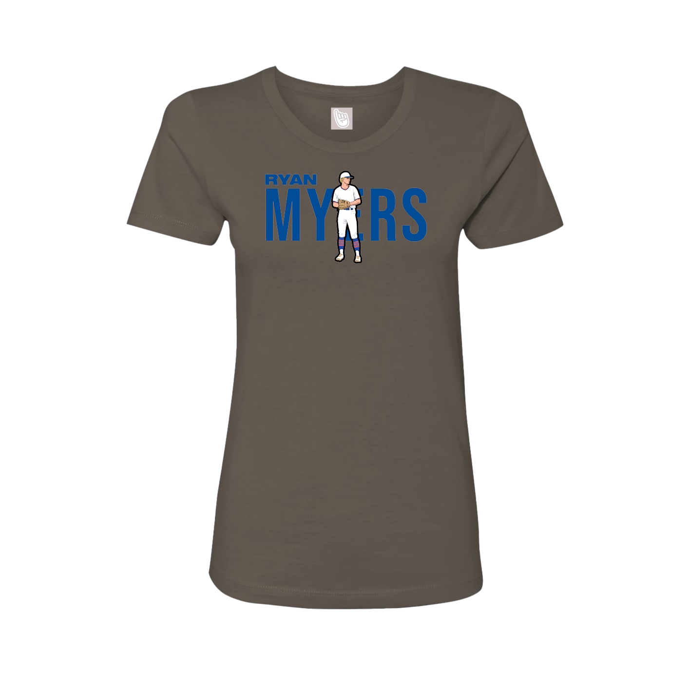 Fitted Women's Tee — Player Name in Grey