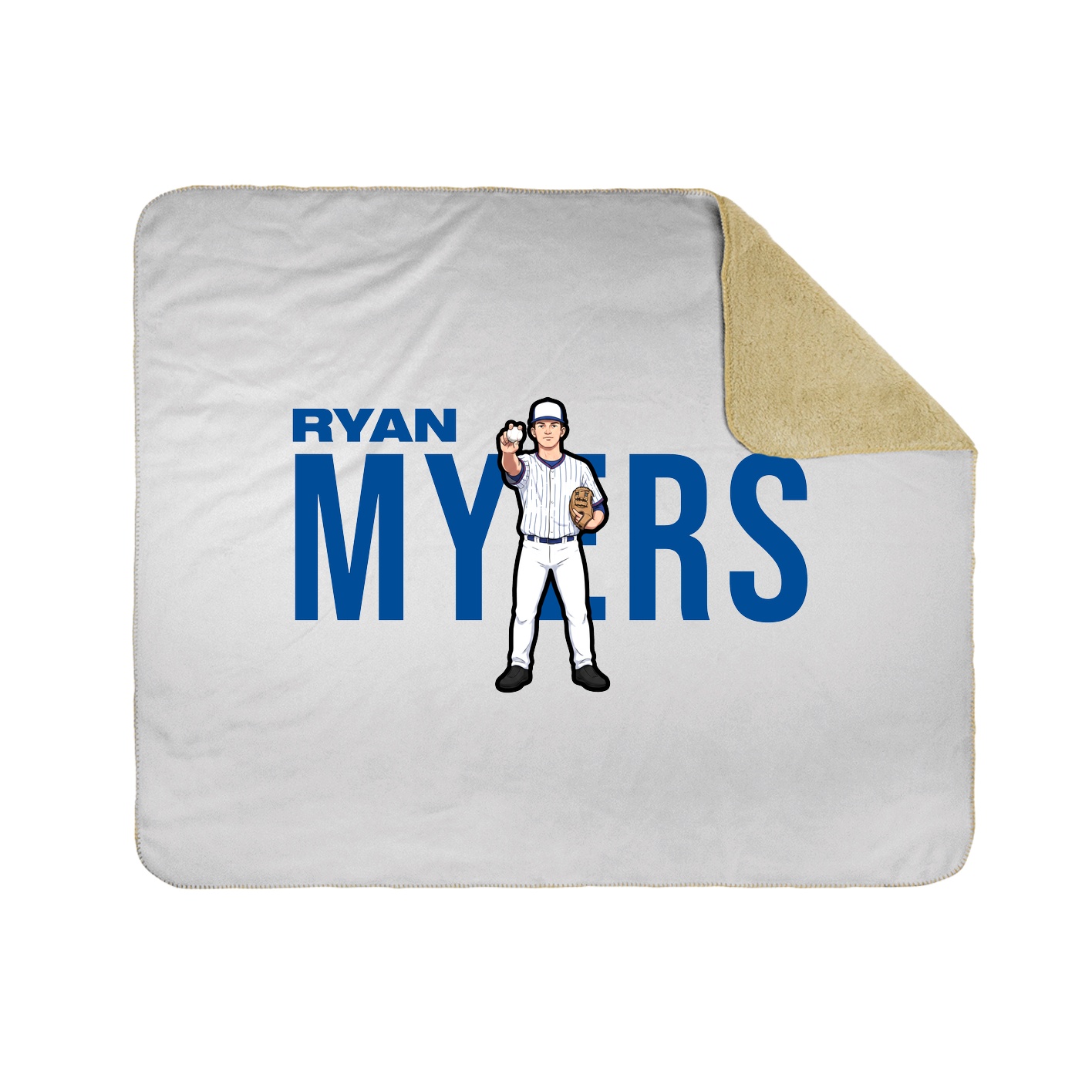 Throw Blanket — Player Name in White