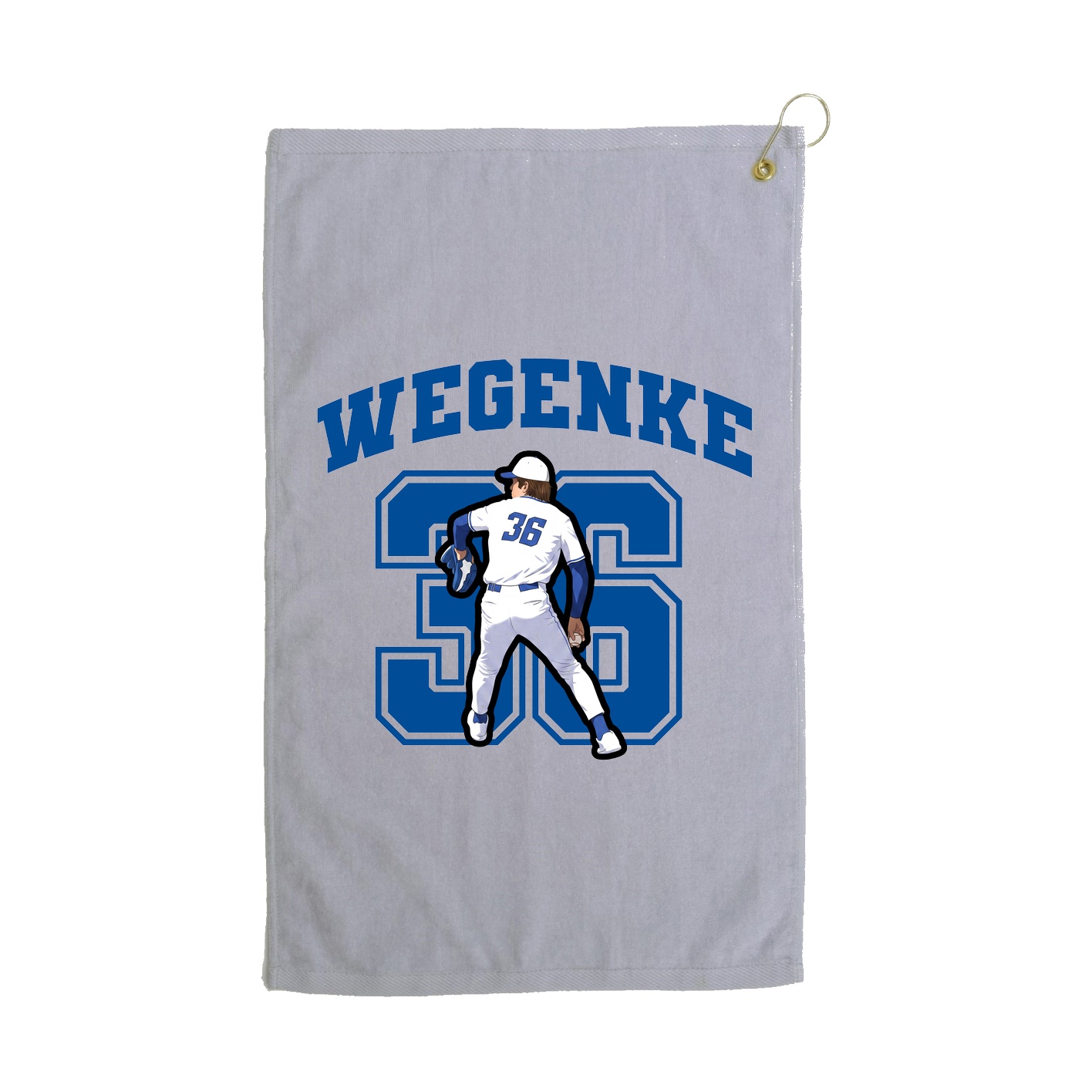Golf Towel — Number in Grey