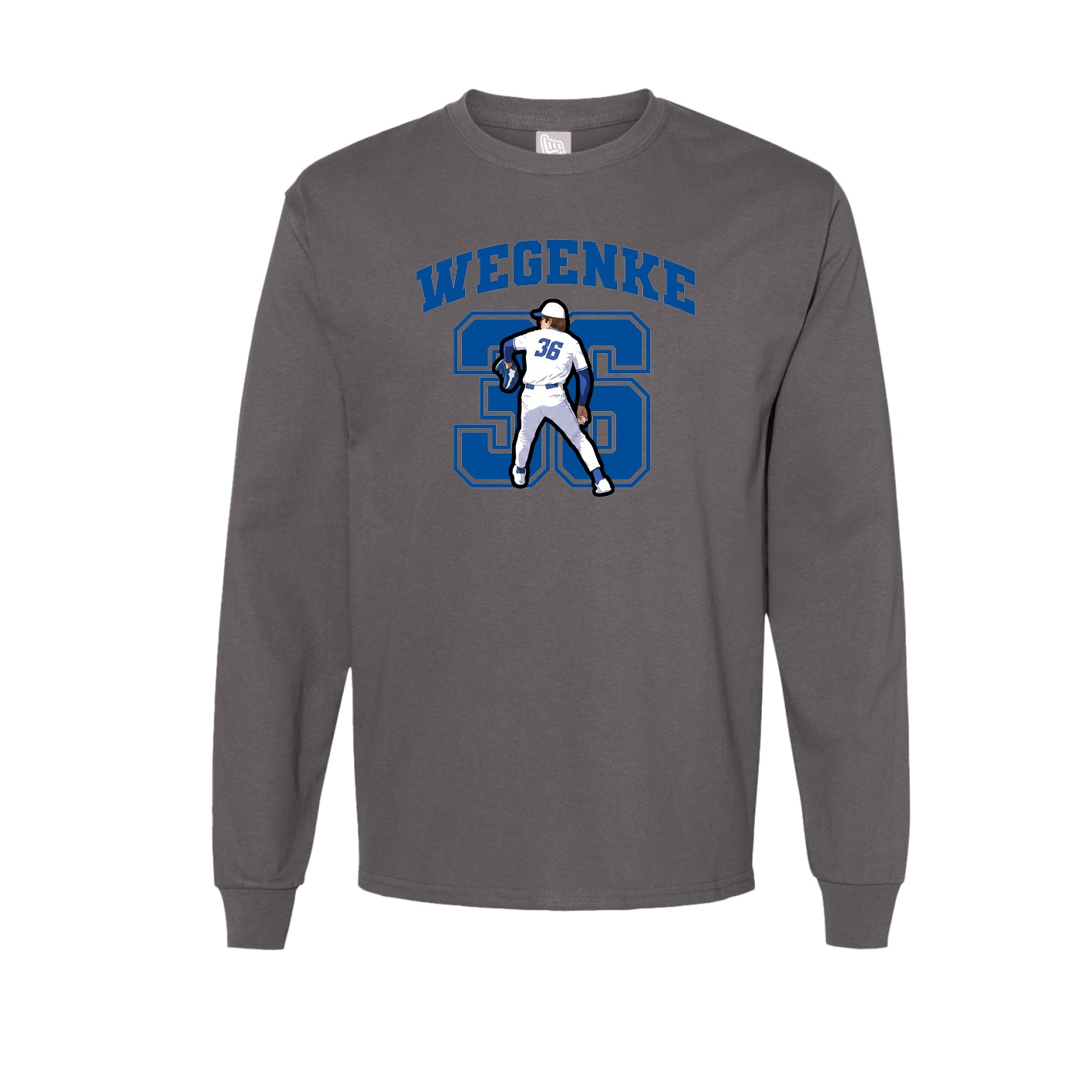 Long Sleeve Tee — Number in Grey