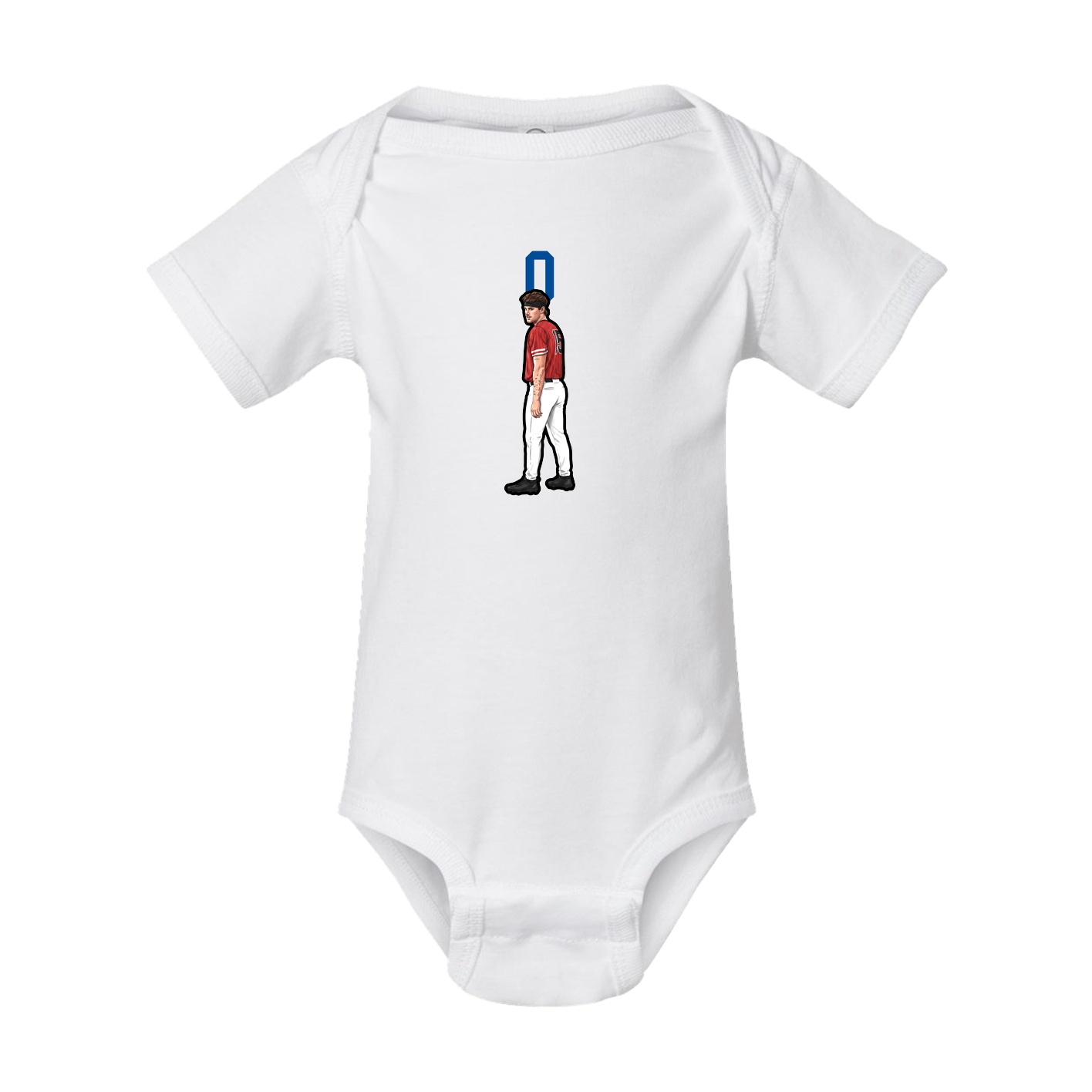 Baby Onesie — Number Top in White