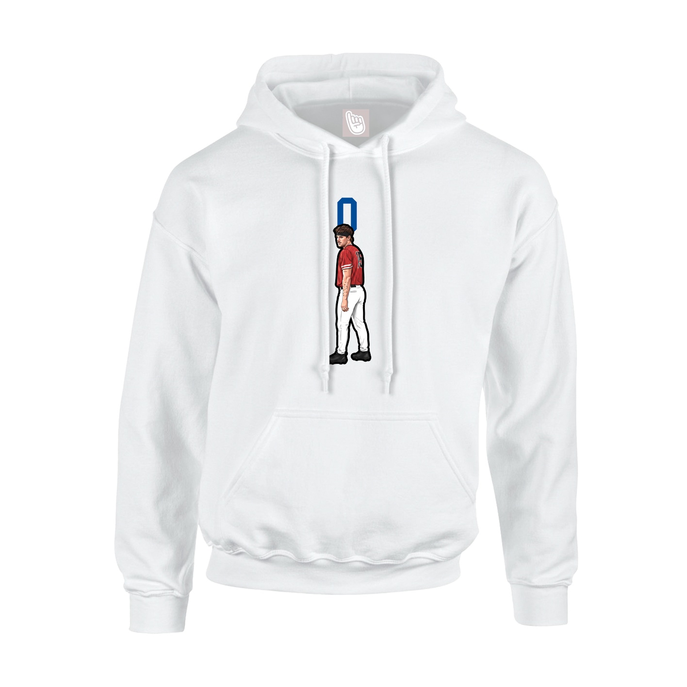 Hoodie — Number Top in White