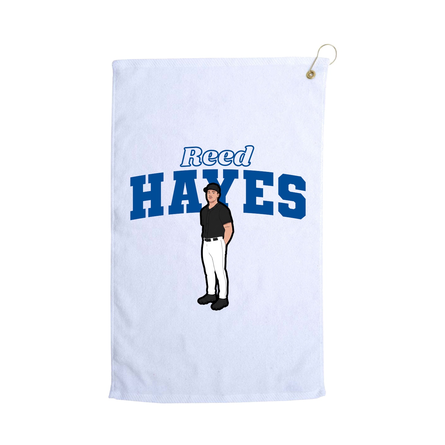 Golf Towel — Name Arch in White