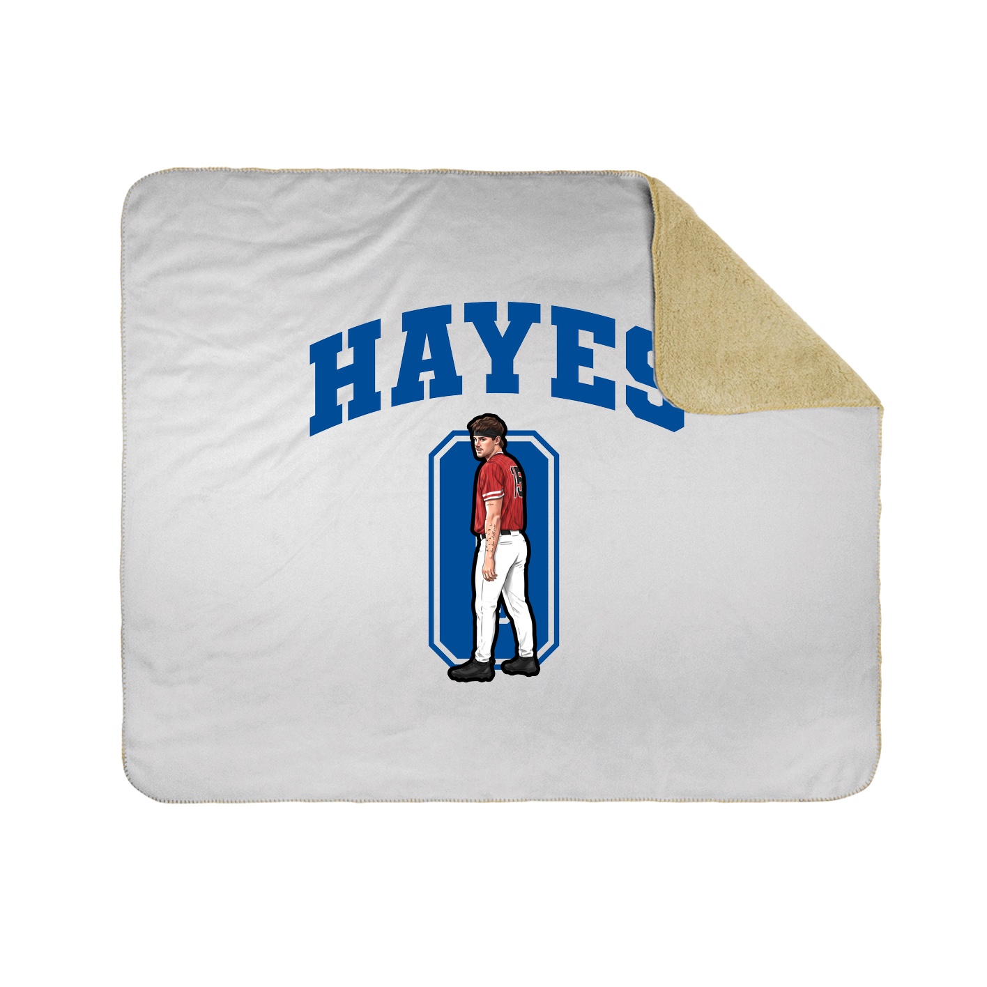 Throw Blanket — Number in White