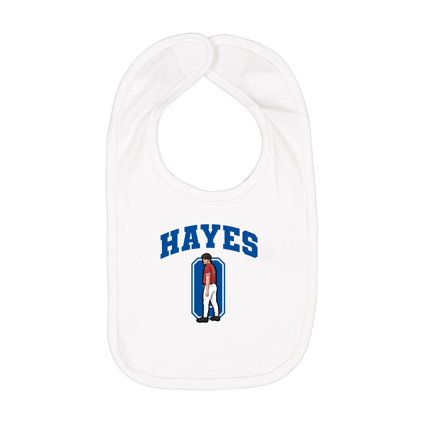 Infant Bib — Number in White