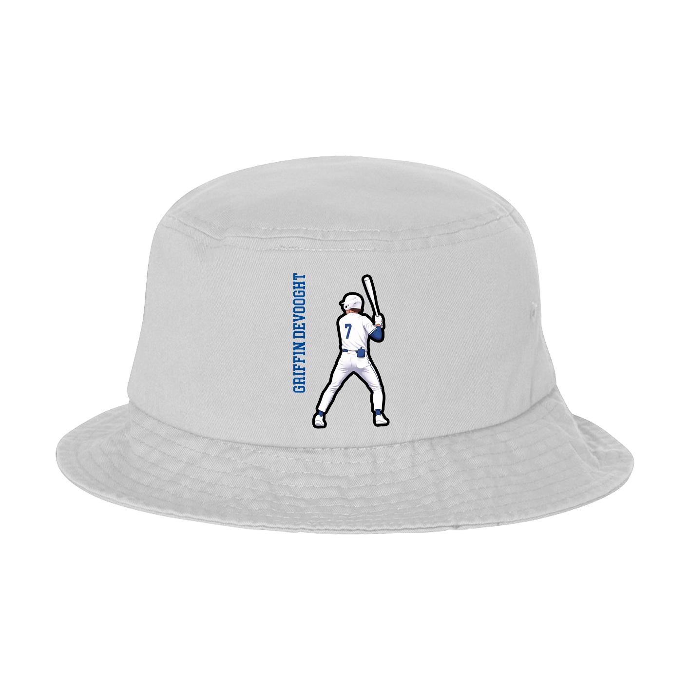 Bucket Cap — Name Vertical in White