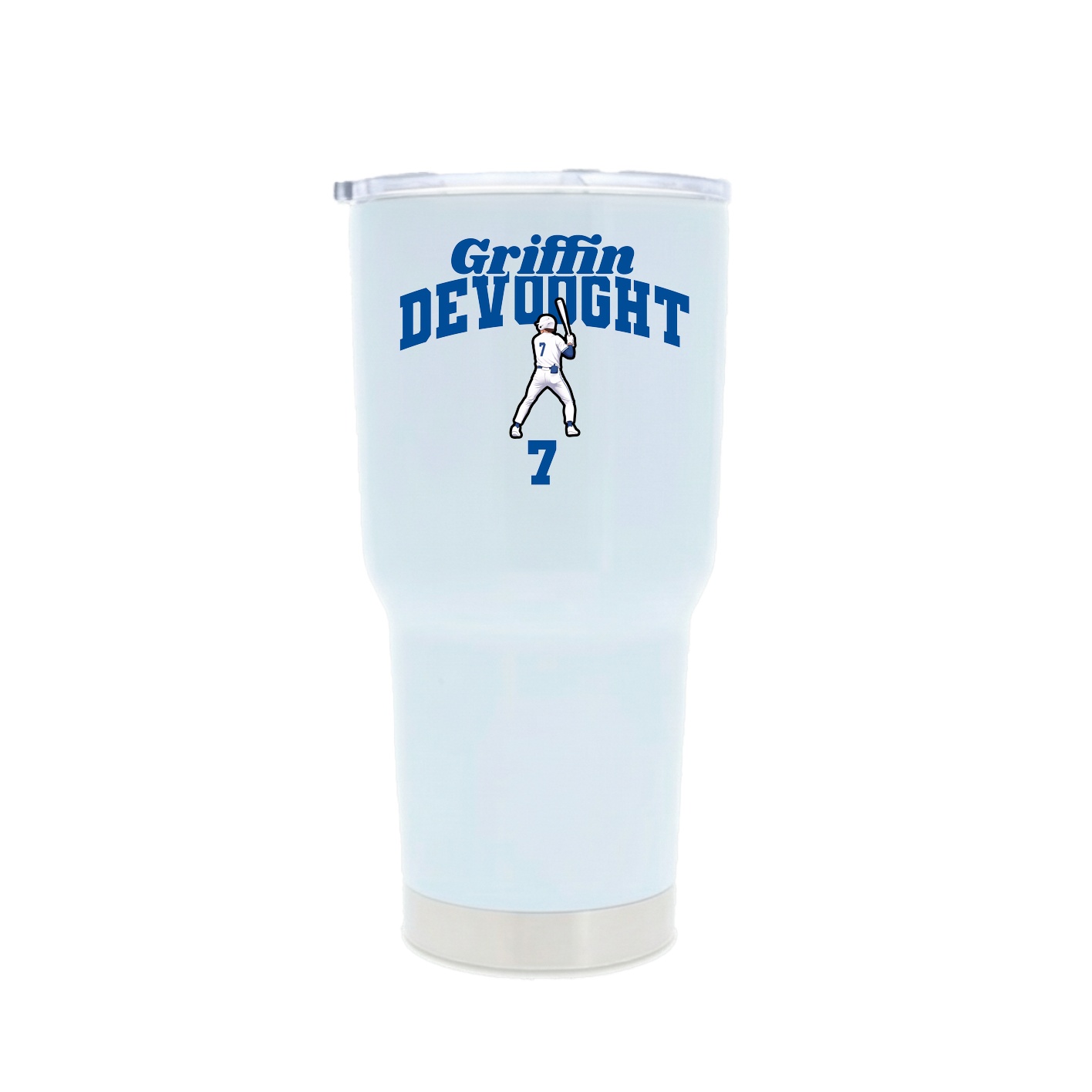 30oz Stainless Steel Tumbler — Signature Arch in White