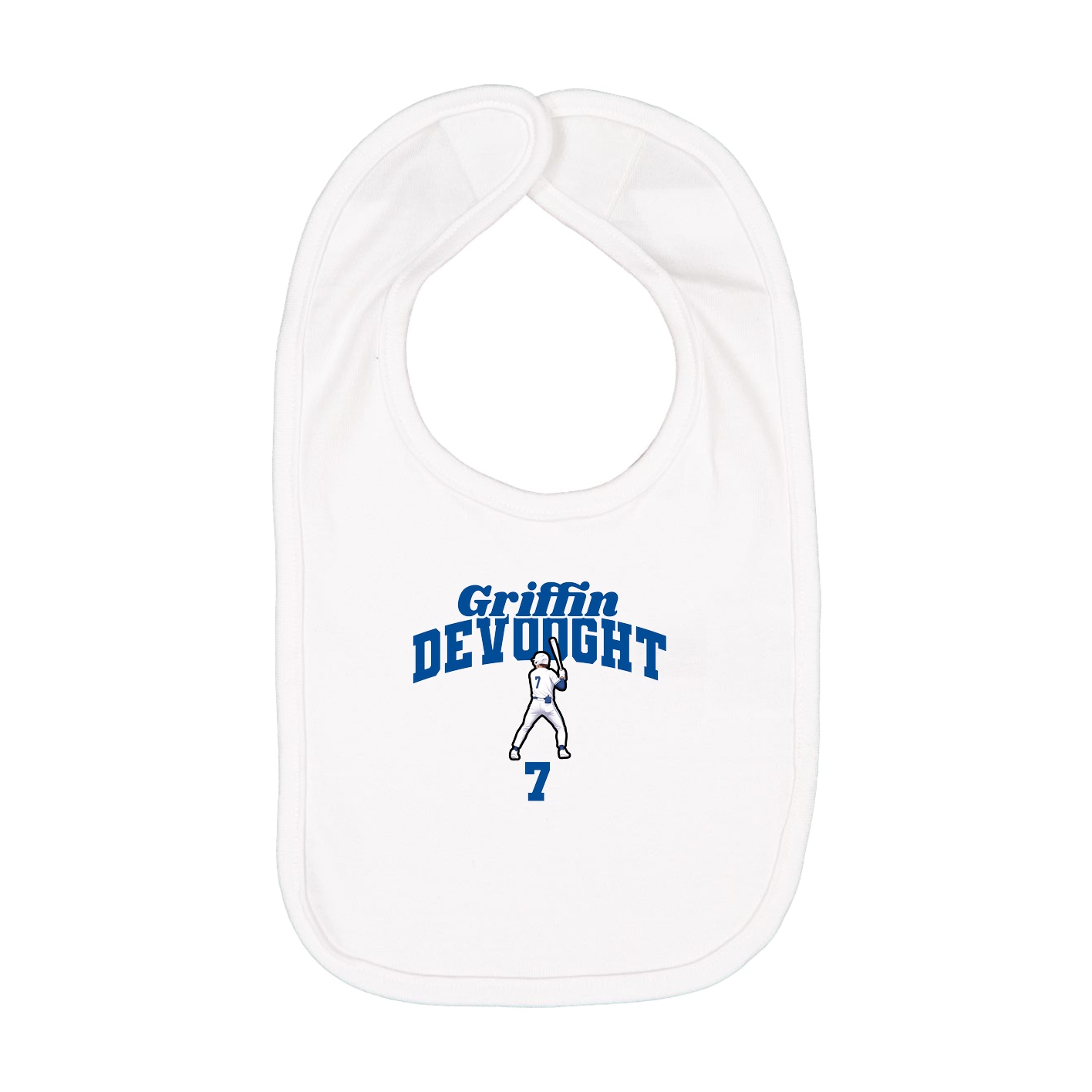 Infant Bib — Signature Arch in White
