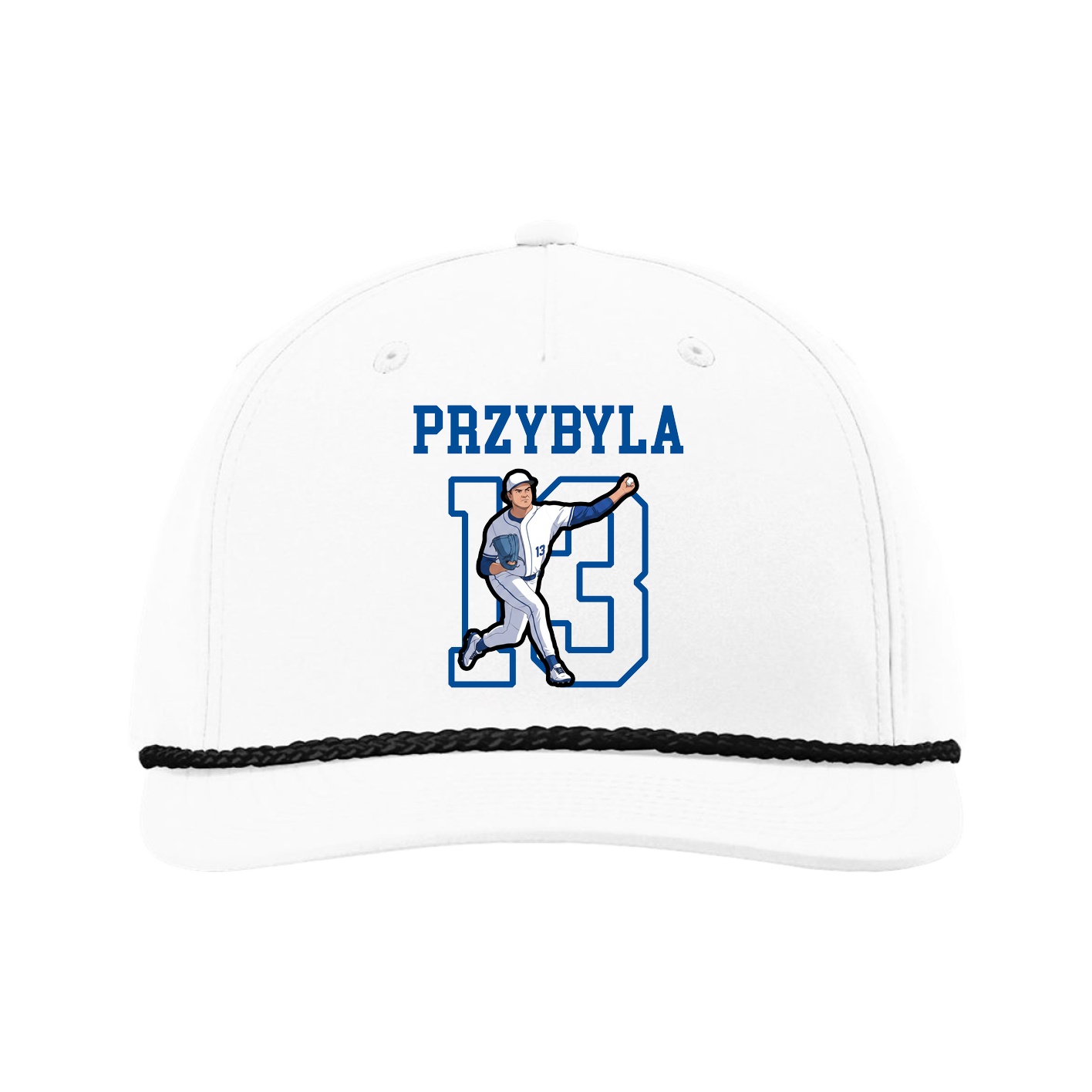 Five-Panel Classic Rope Cap — Shirsey in White