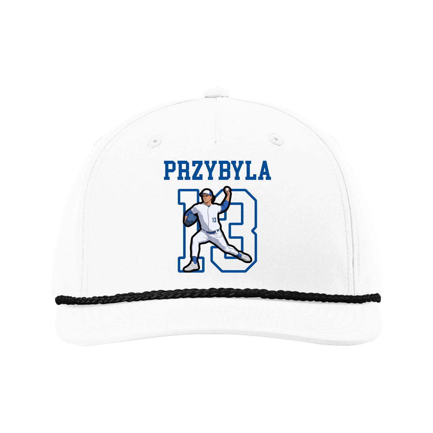 Five-Panel Classic Rope Cap — Shirsey in White