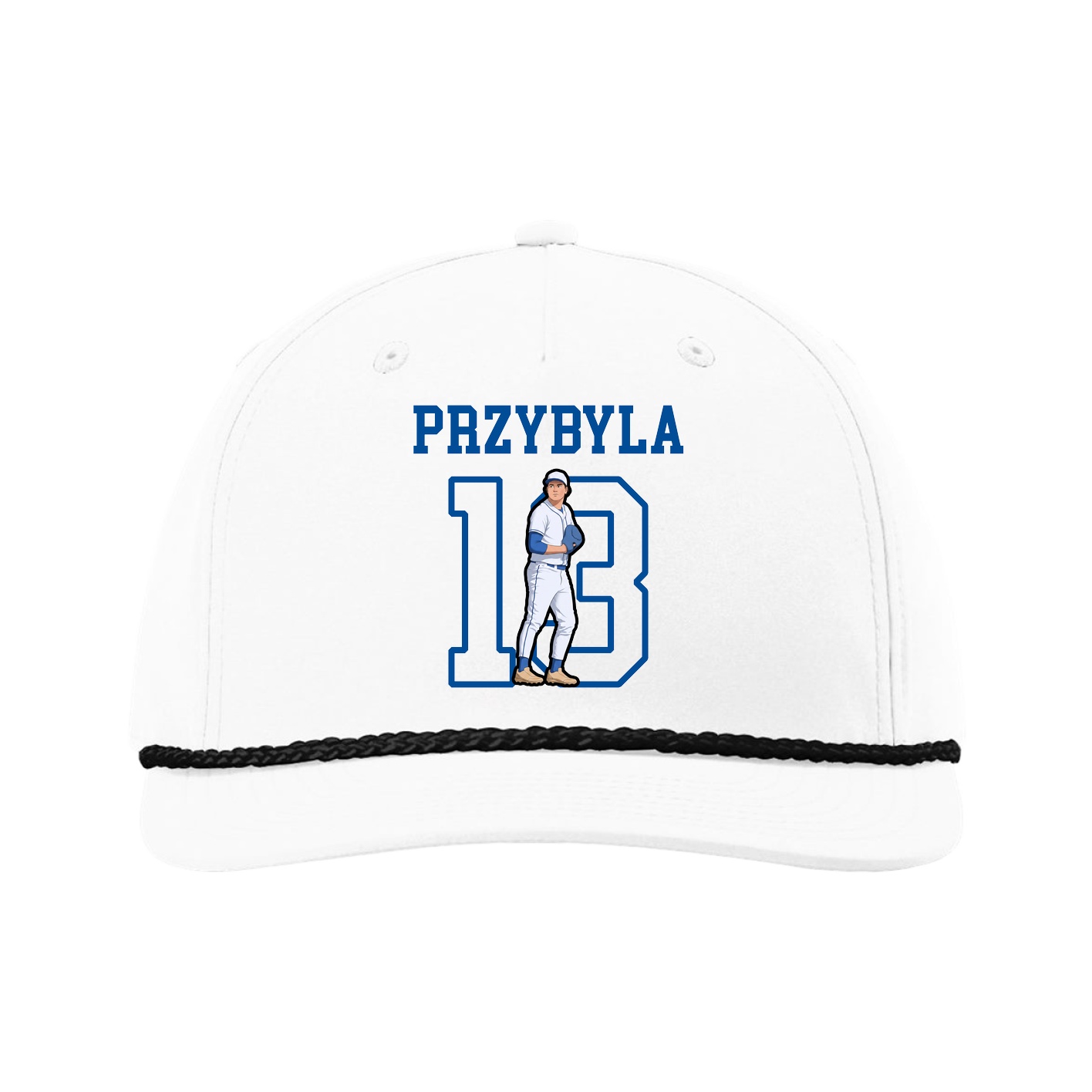 Five-Panel Classic Rope Cap — Shirsey in White